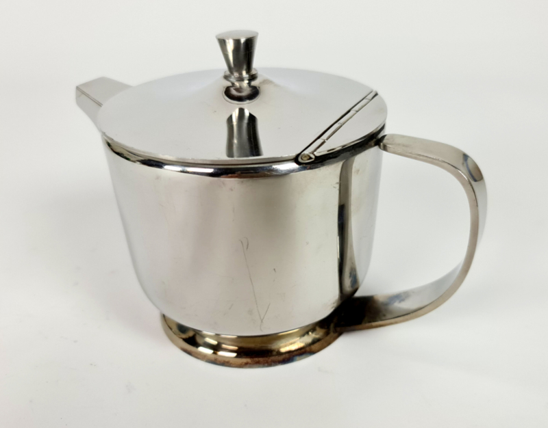 Vintage Teekanne Edelstahl Versilbert 1920er Jahre
