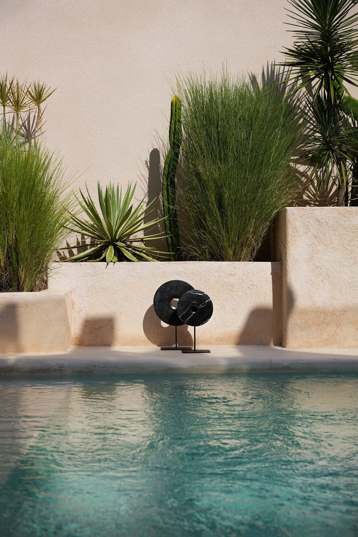 Platte auf Ständer Marmor Schwarz