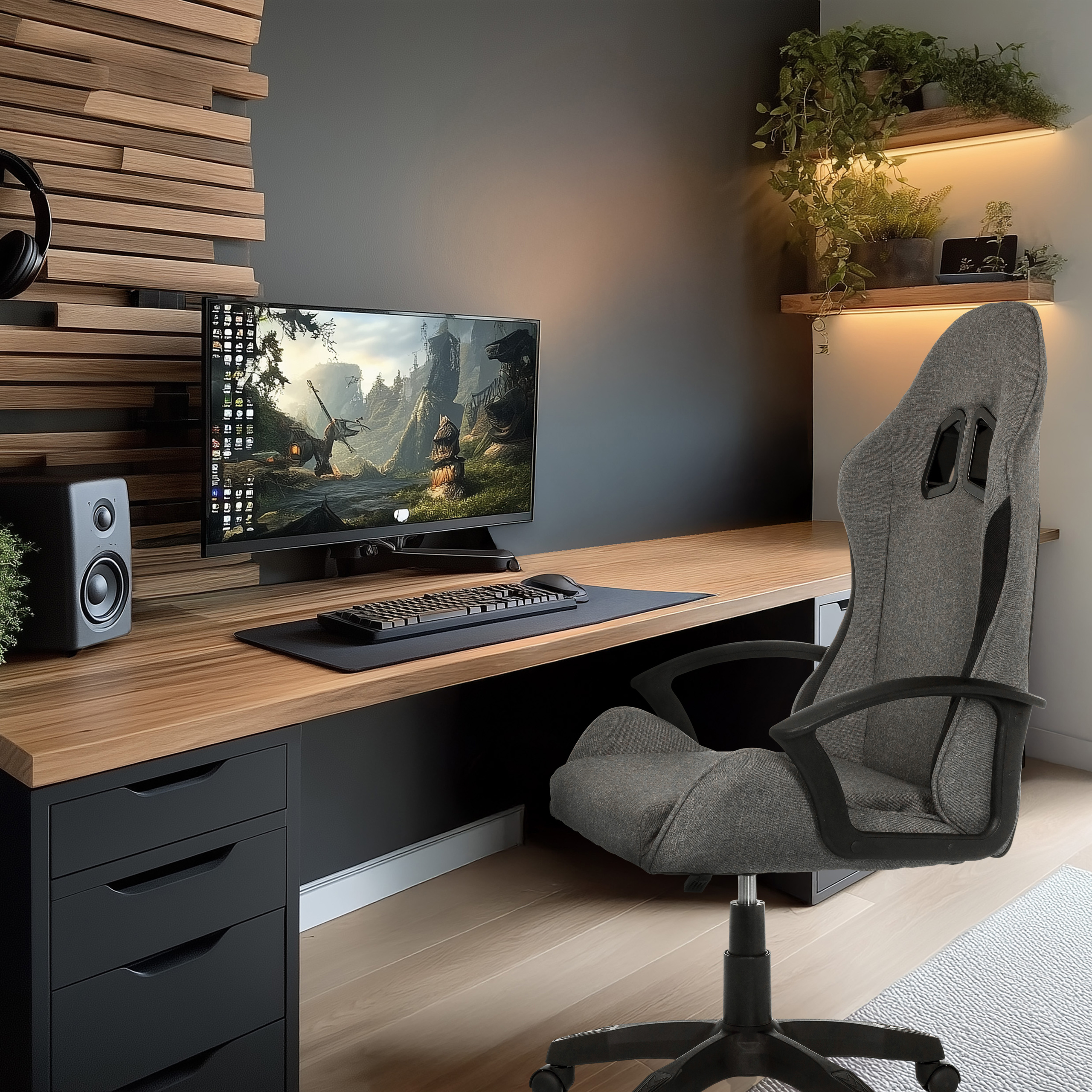 GAMEBREAKER W01 Bürostuhl Textil Grau