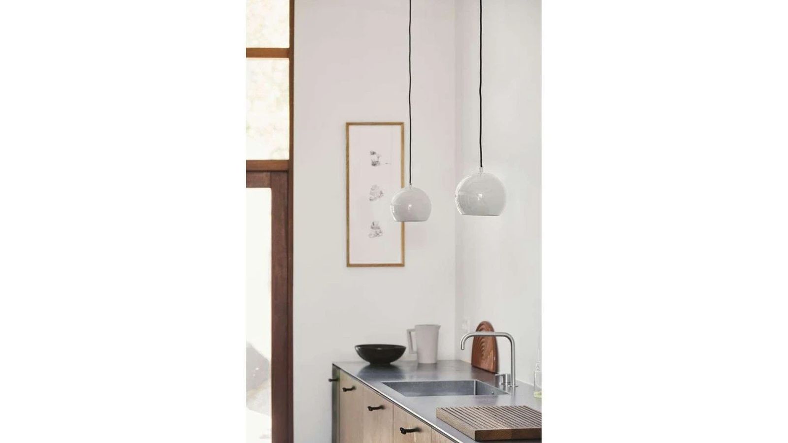 Pendant Light Ball Ø18 Glossy Light Grey
