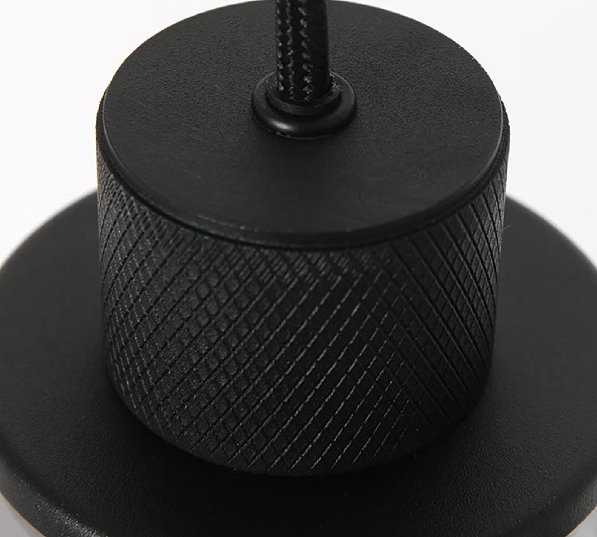 Pendant light 3-bulb glass aluminum black