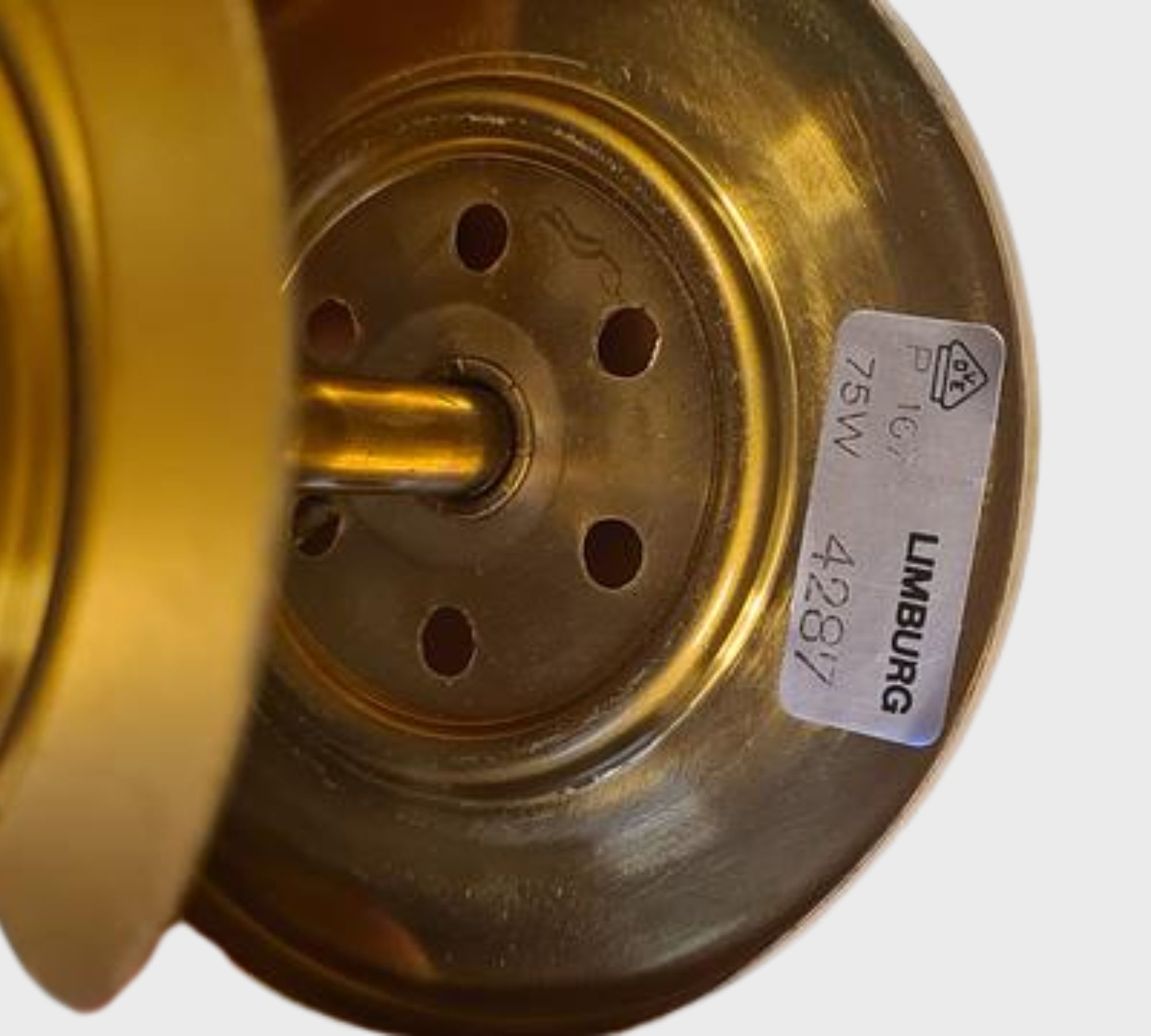 Vintage P167 4287 Pendelleuchte Messing Glas Gold