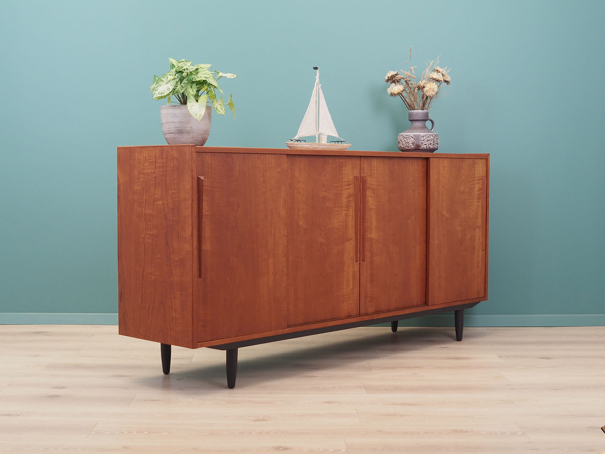 Vintage Sideboard Teakholz Braun 1960er Jahre