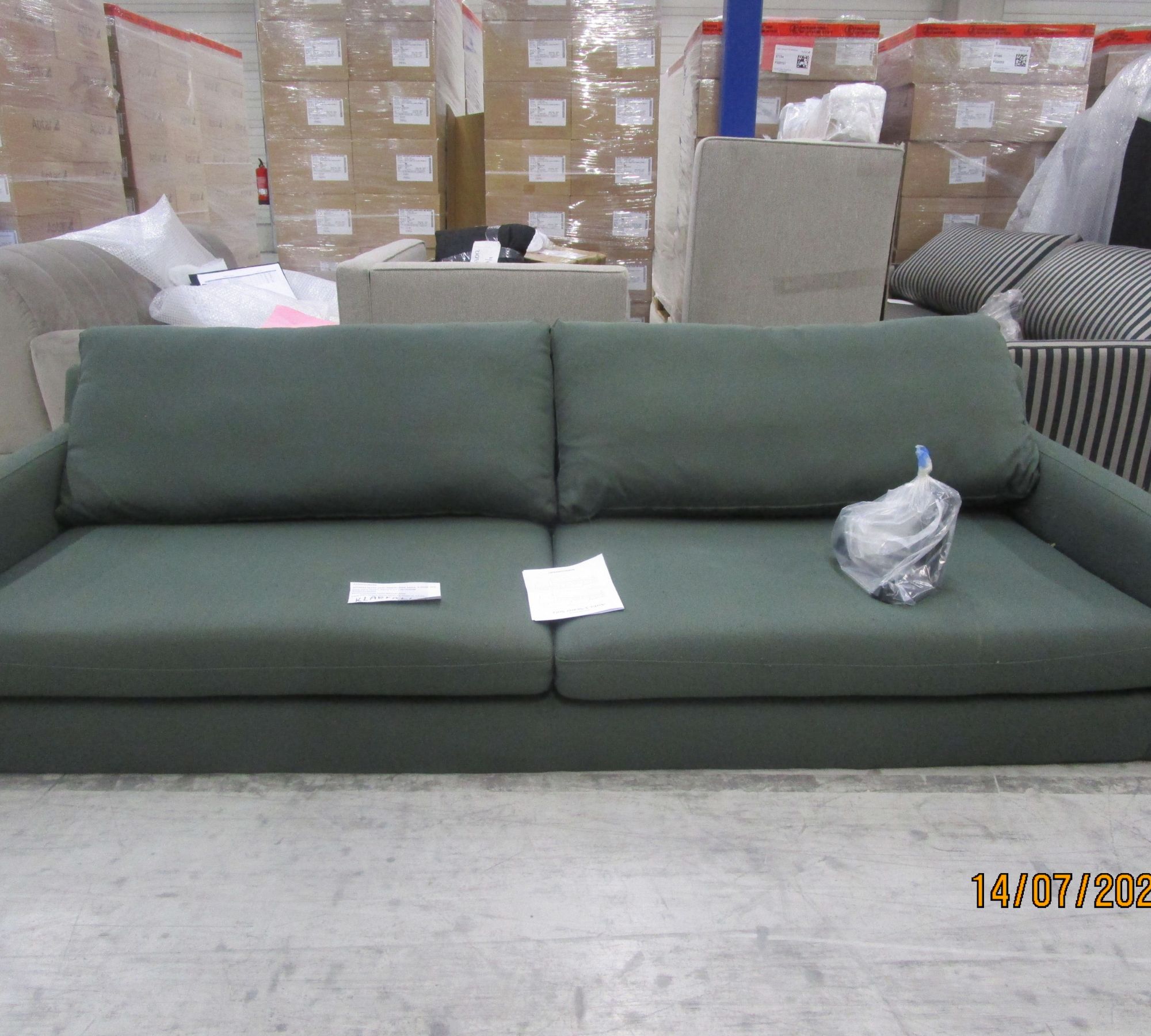 Astha Sofa 3-Sitzer Cura Dark Green