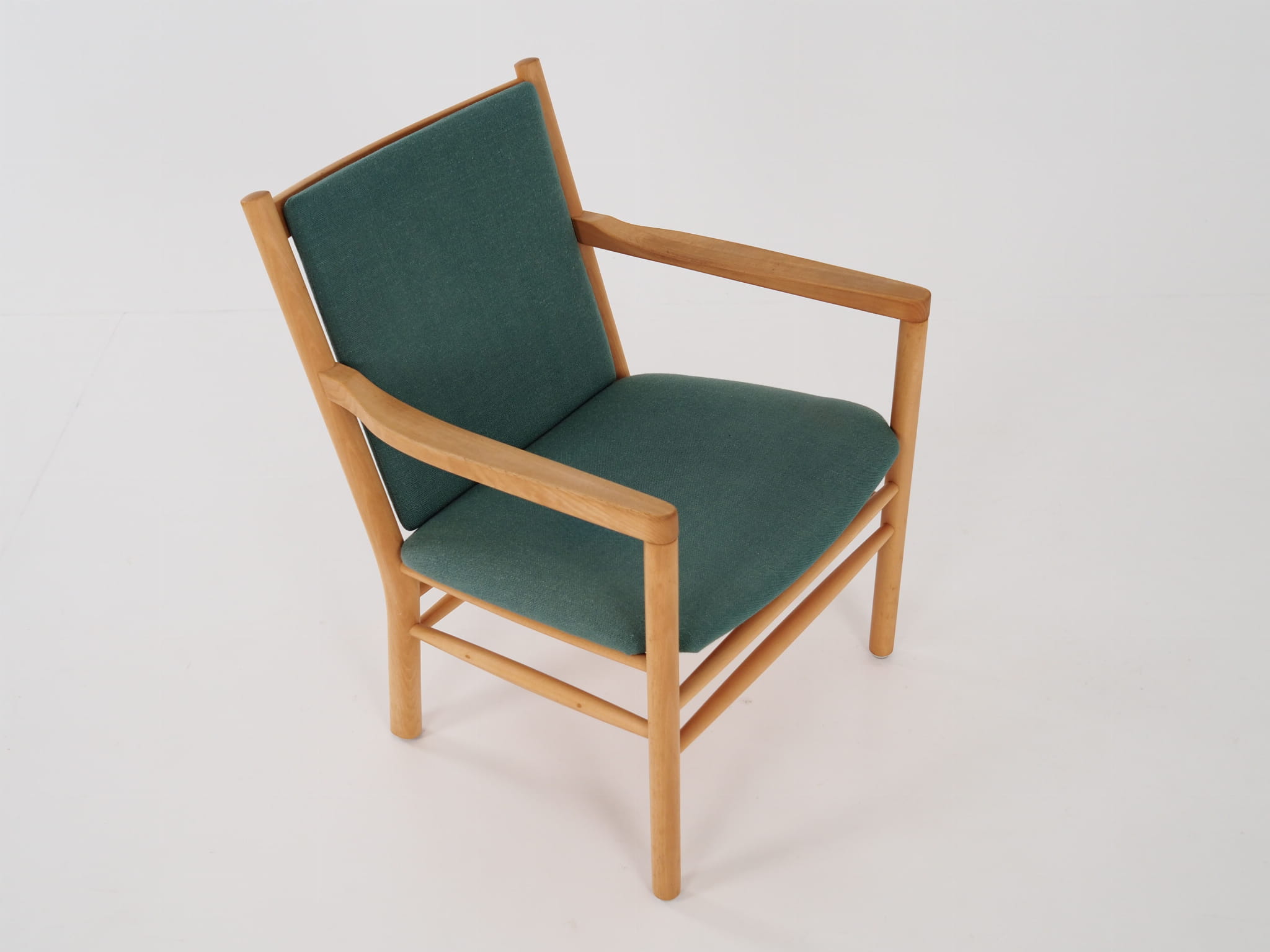 Vintage Stuhl Buchenholz Grün 1970er Jahre