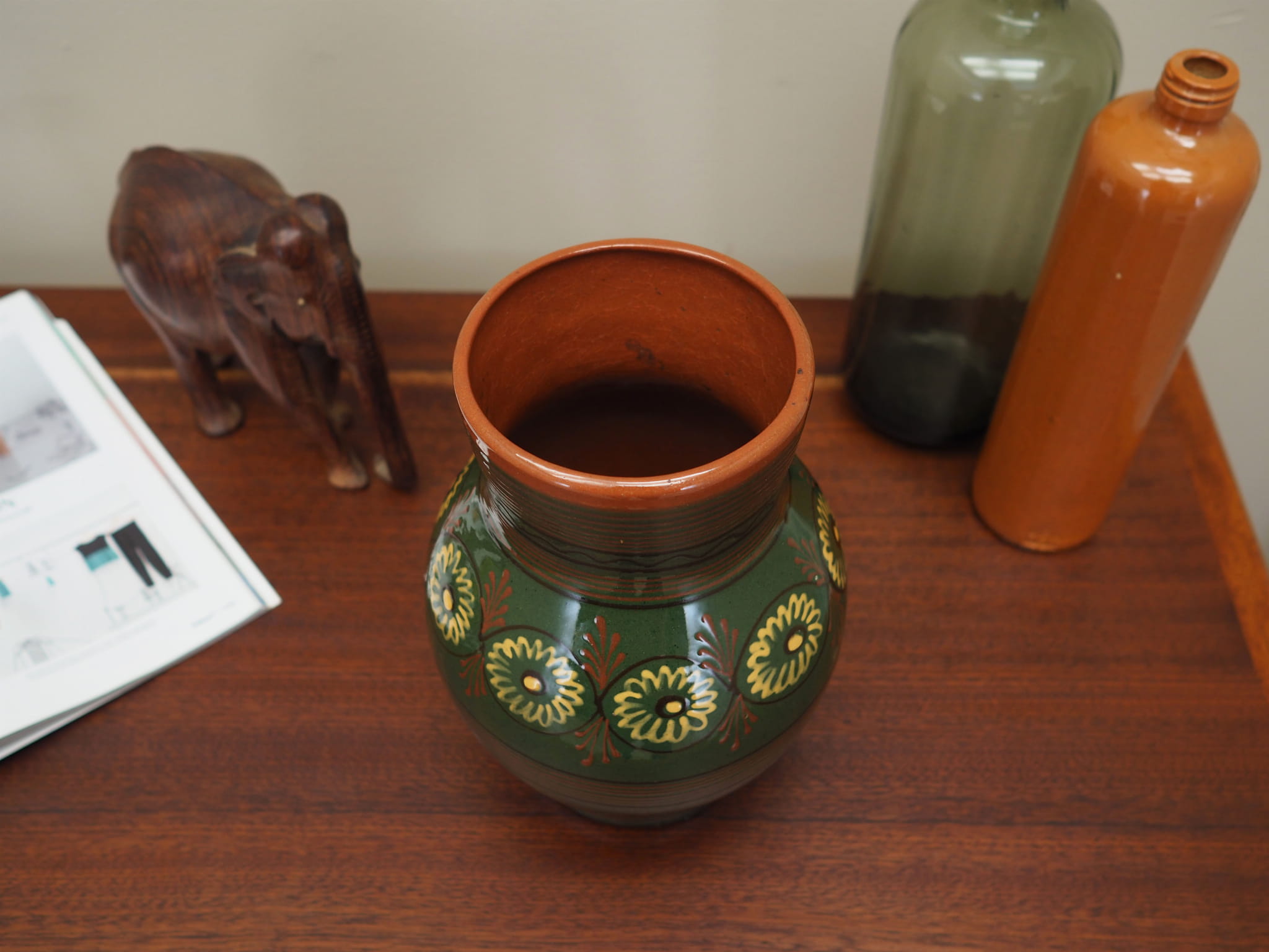Vintage Vase Ceramic Multicolor 1970s