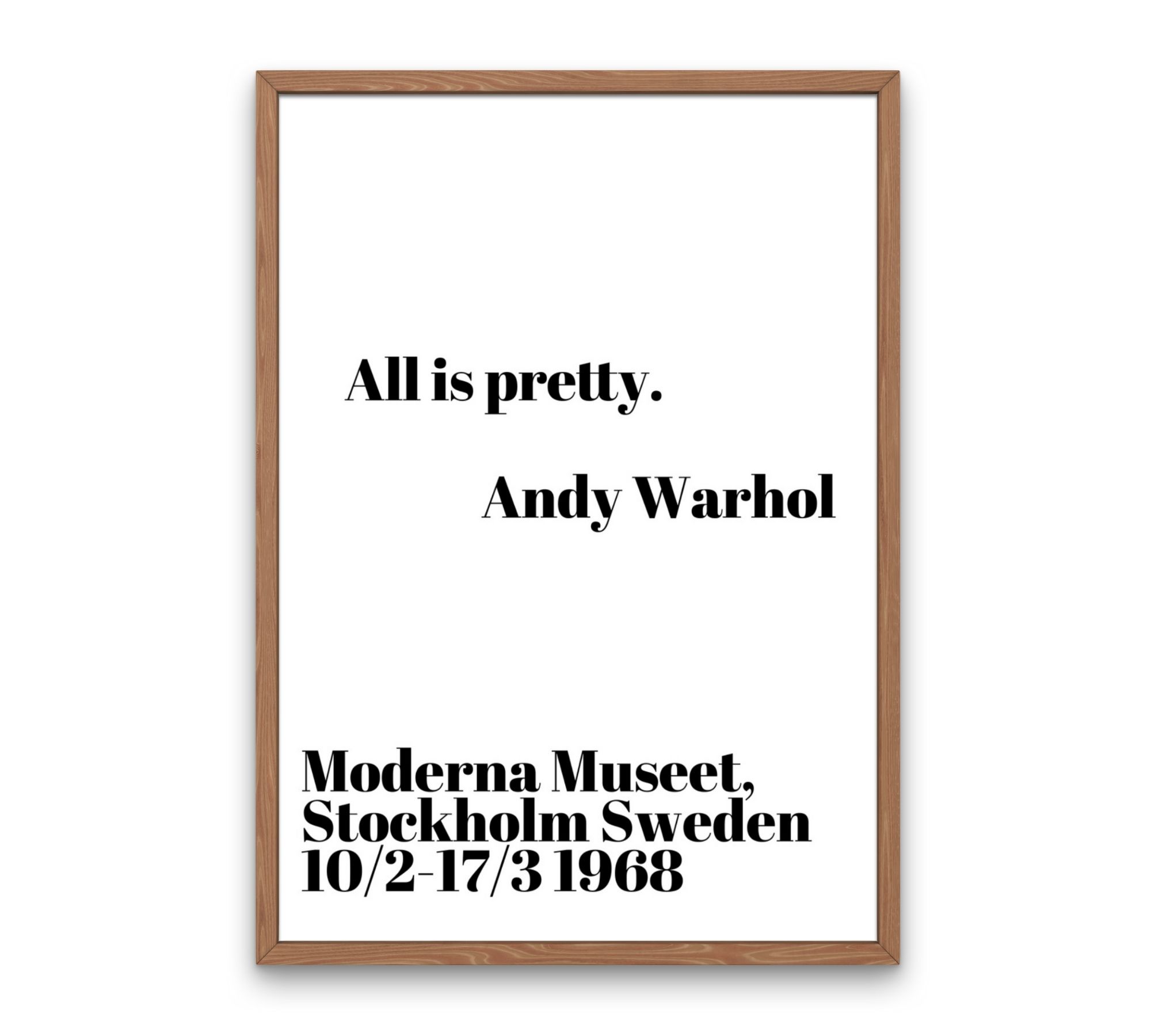 All is pretty - Andy Warhol 70 x 100 cm