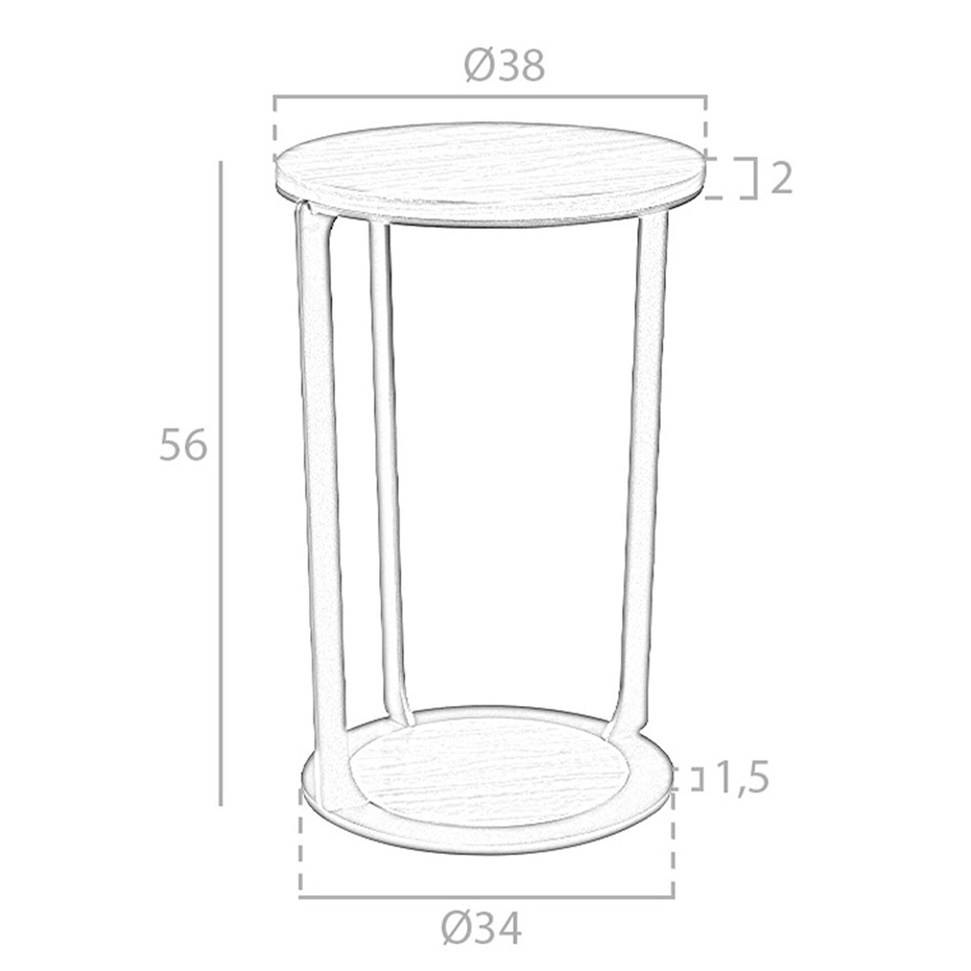 Corner side table Brown