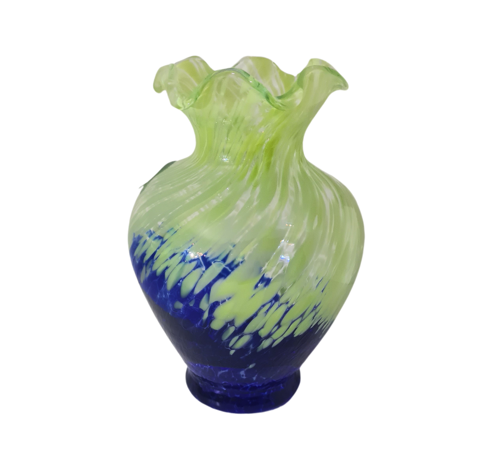 Vase Muranoglas Blau Grün