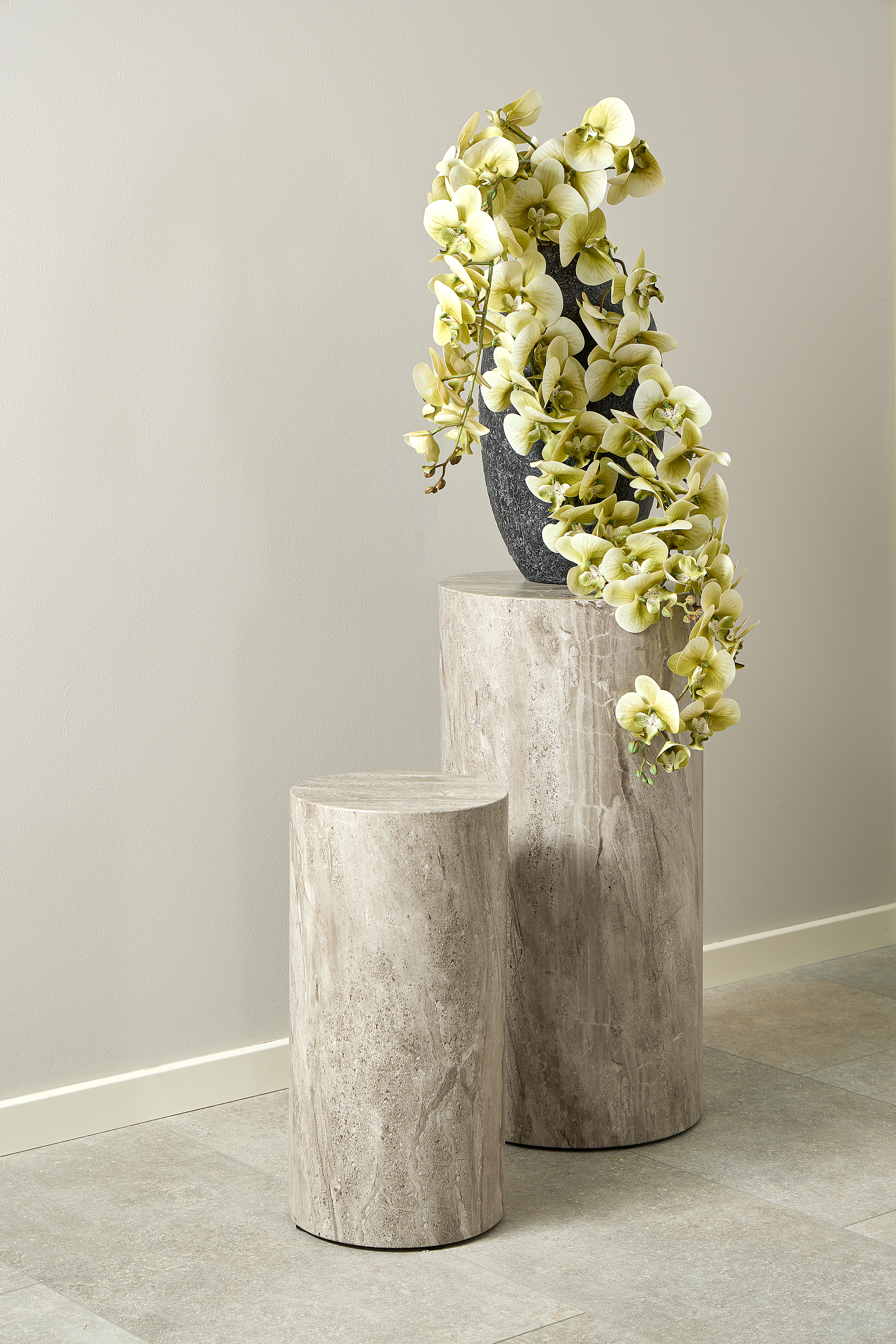 2x Side table Sukatari Marble Grey Decor