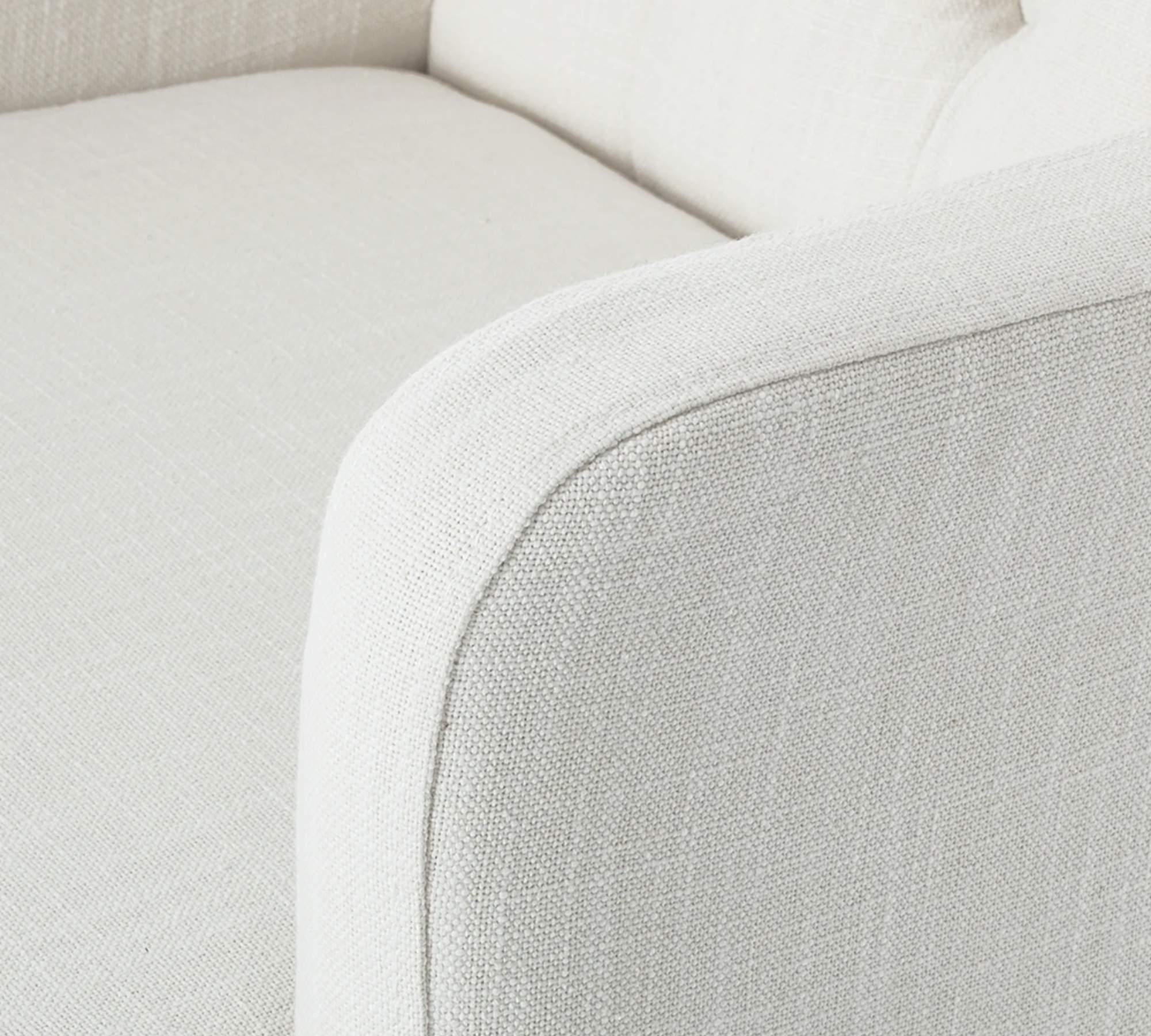 Armlehnstuhl Webstoff Weiß