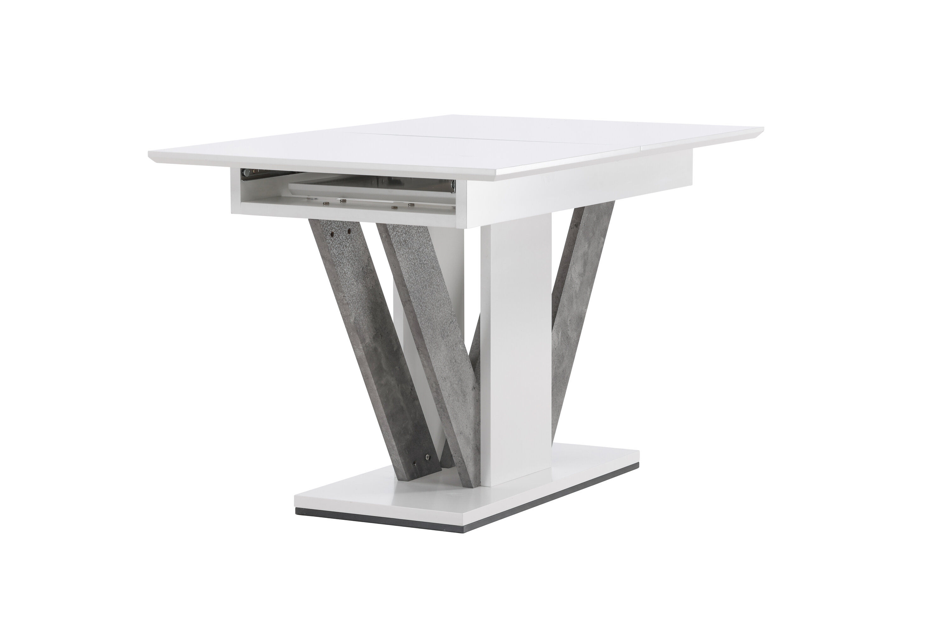 Disa  Dining table  MDF White/Grey 120/160×80