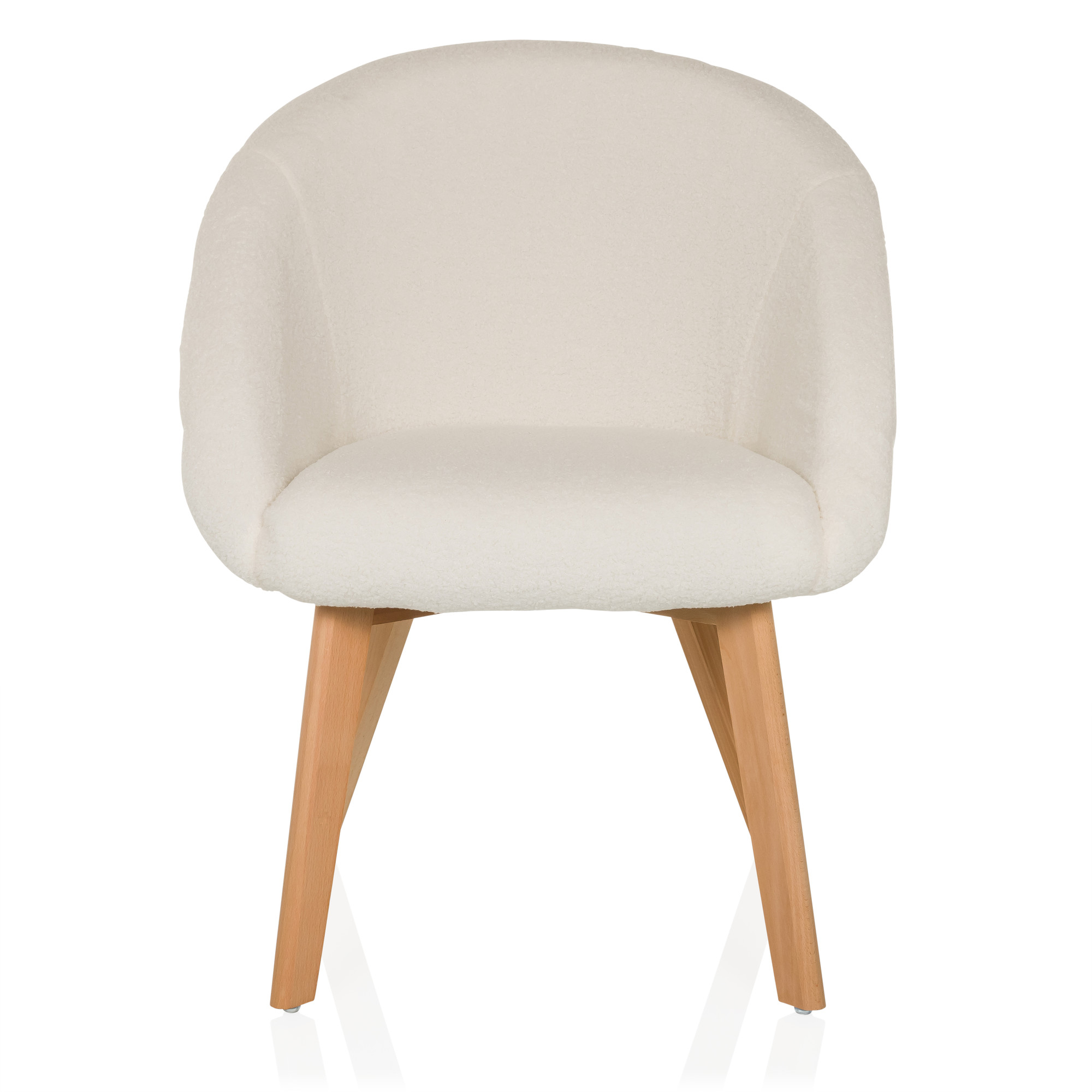 Scandi Ted Upholstered Chair Fabric White