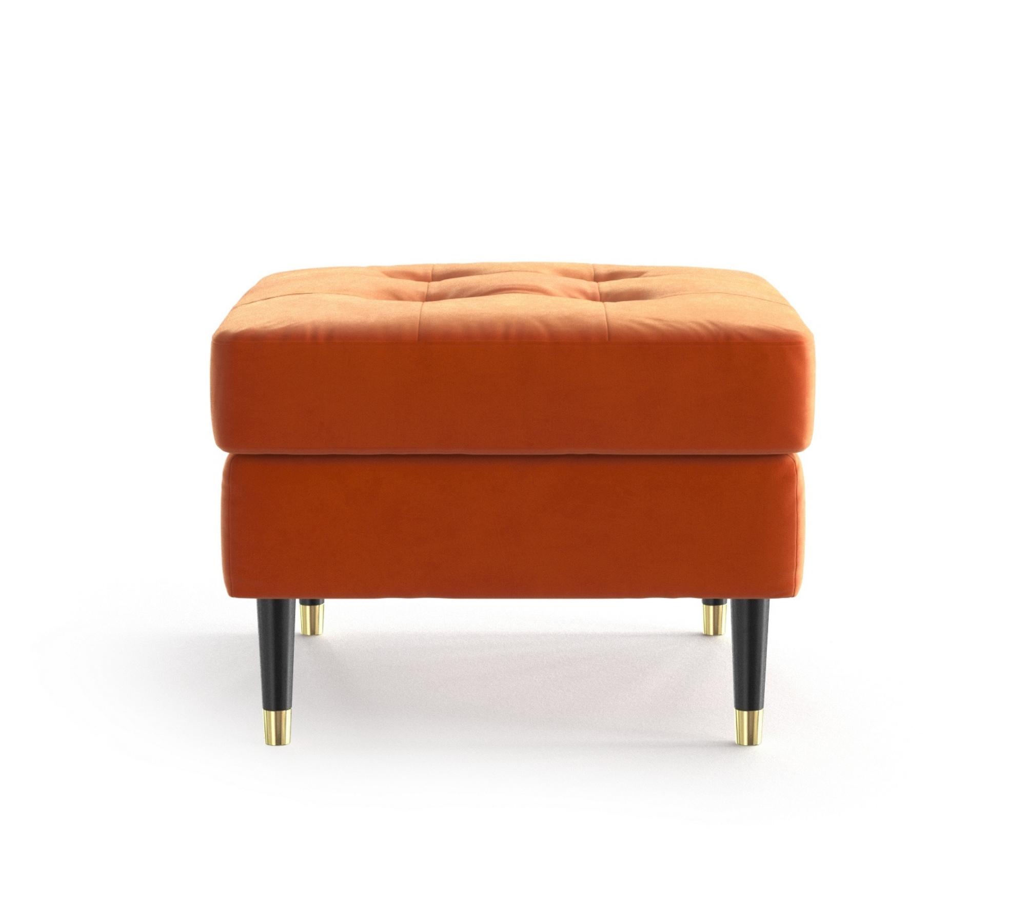 Hocker Aldo Samt Orange