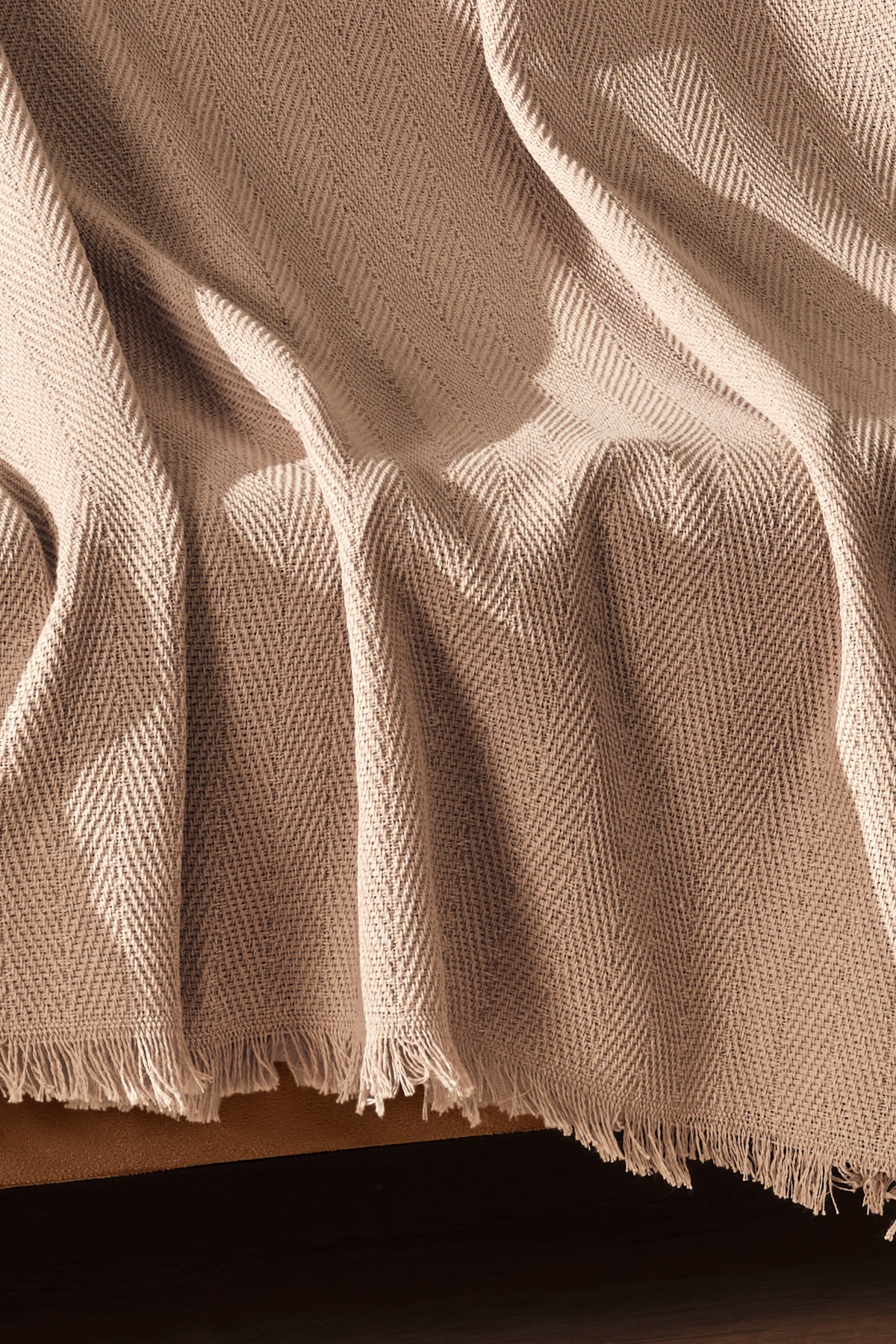 Plaid in cotone riciclato beige