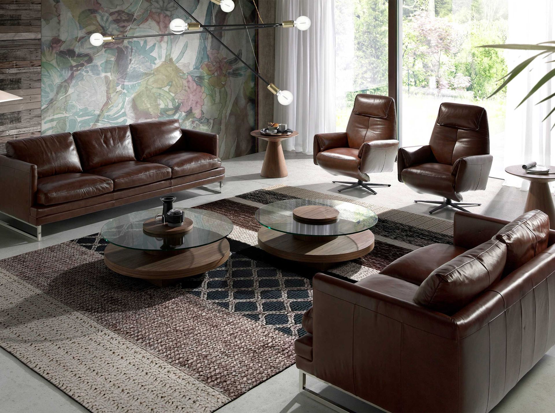Armchair Leather Chocolate Brown