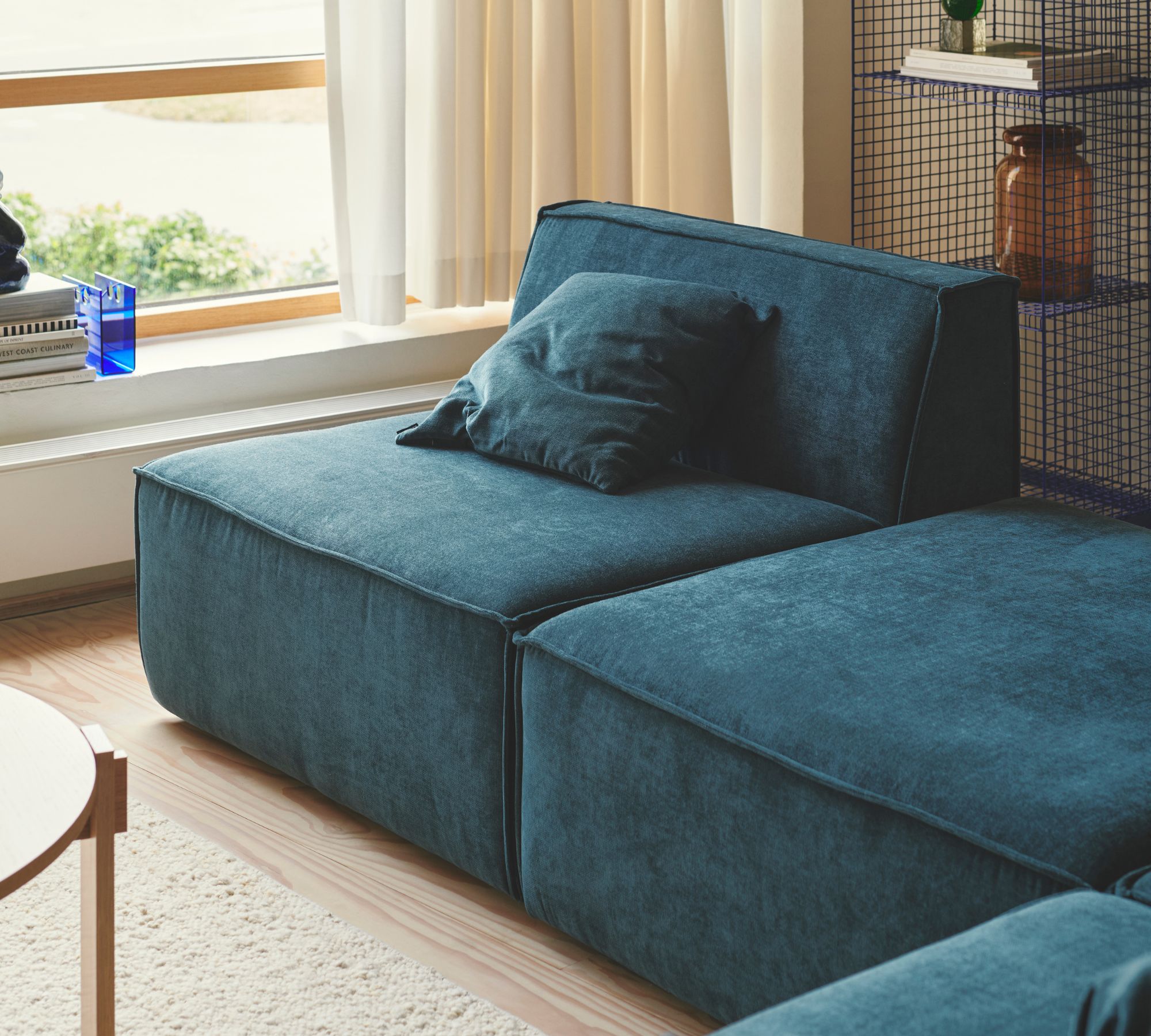 1-seater sofa module Danny Dusty Blue