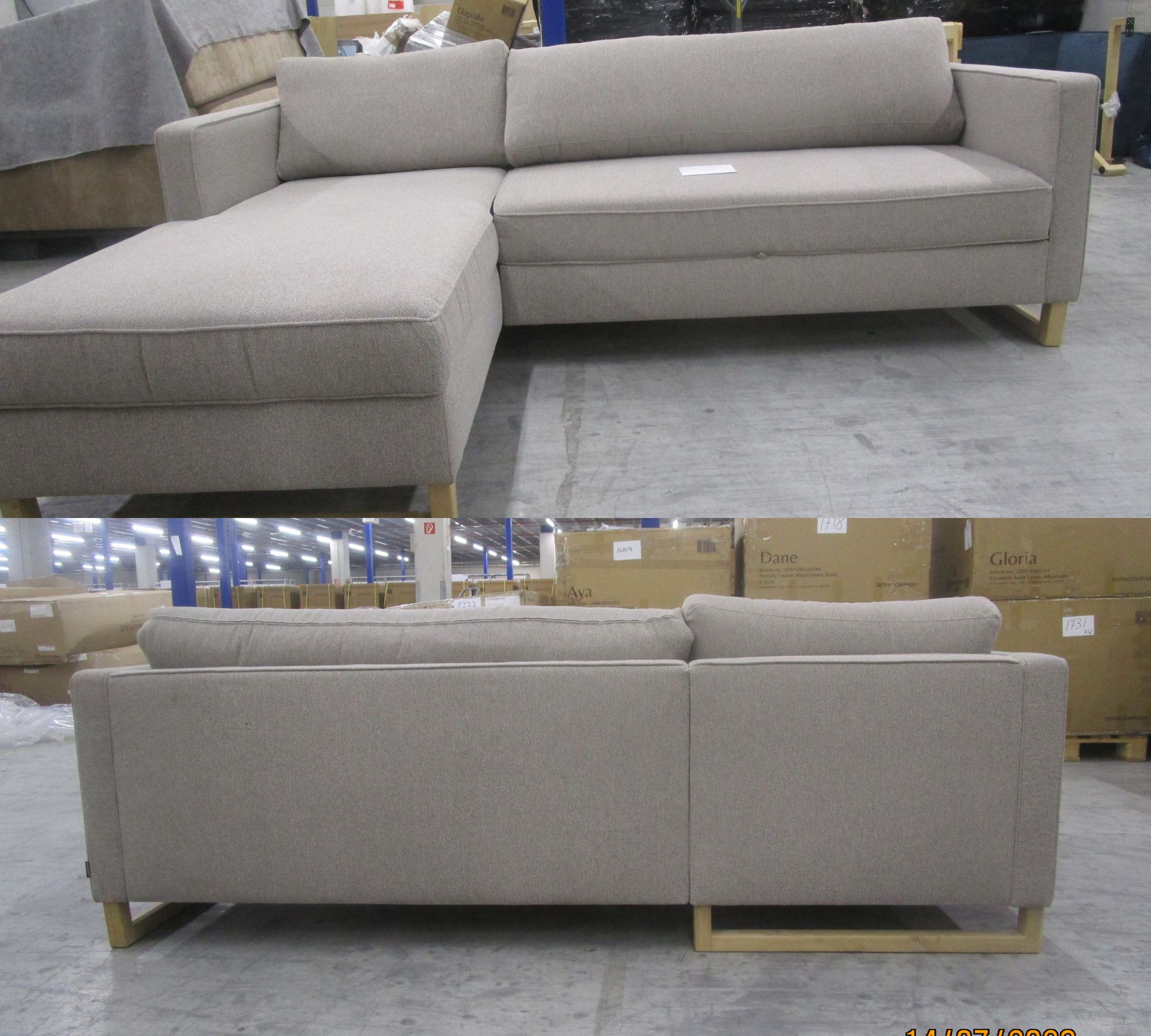 Madison Schlafsofa Récamiere Links Agnes Brown