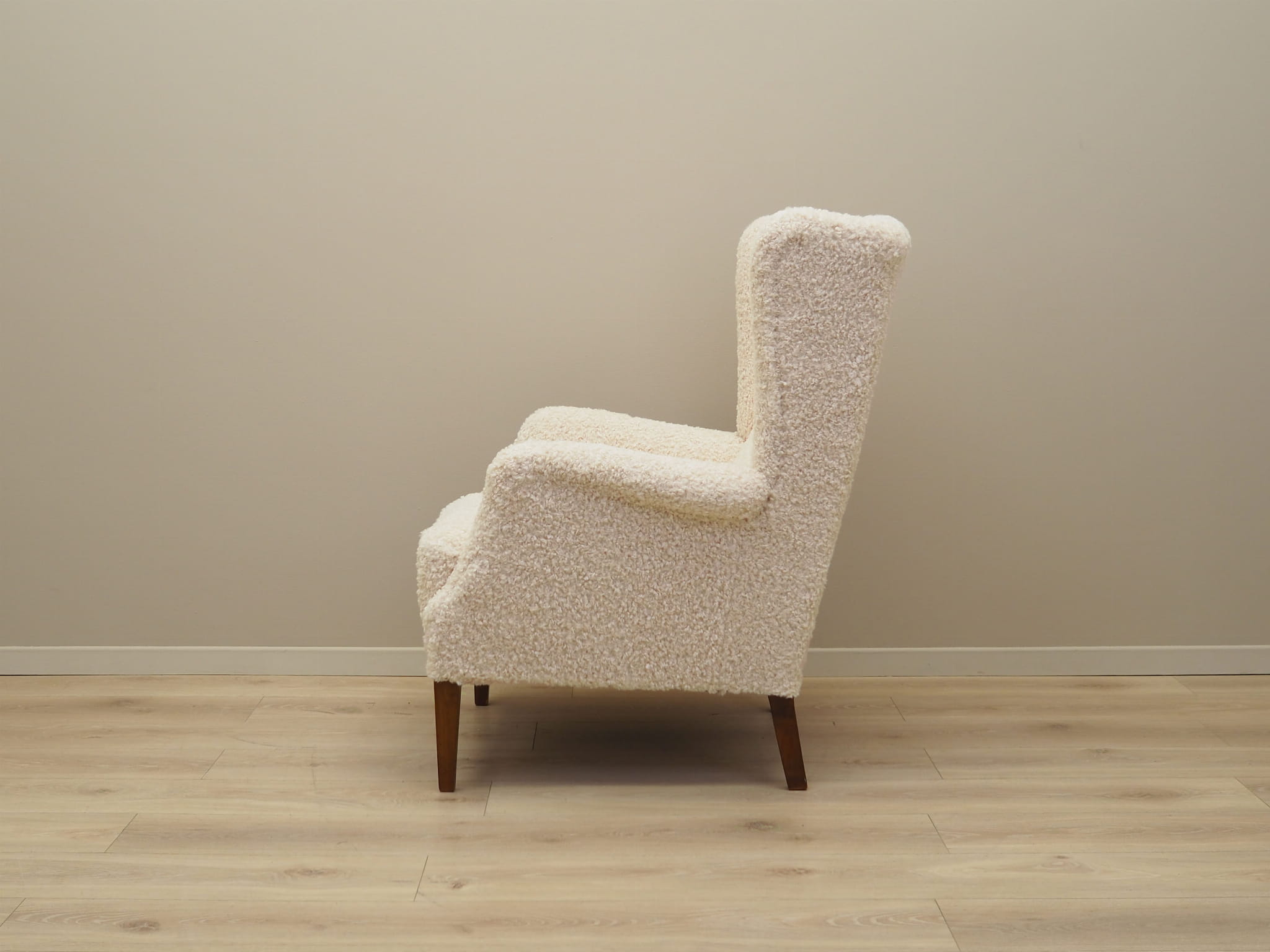 Armchair Textile Wood Cream 1960s
