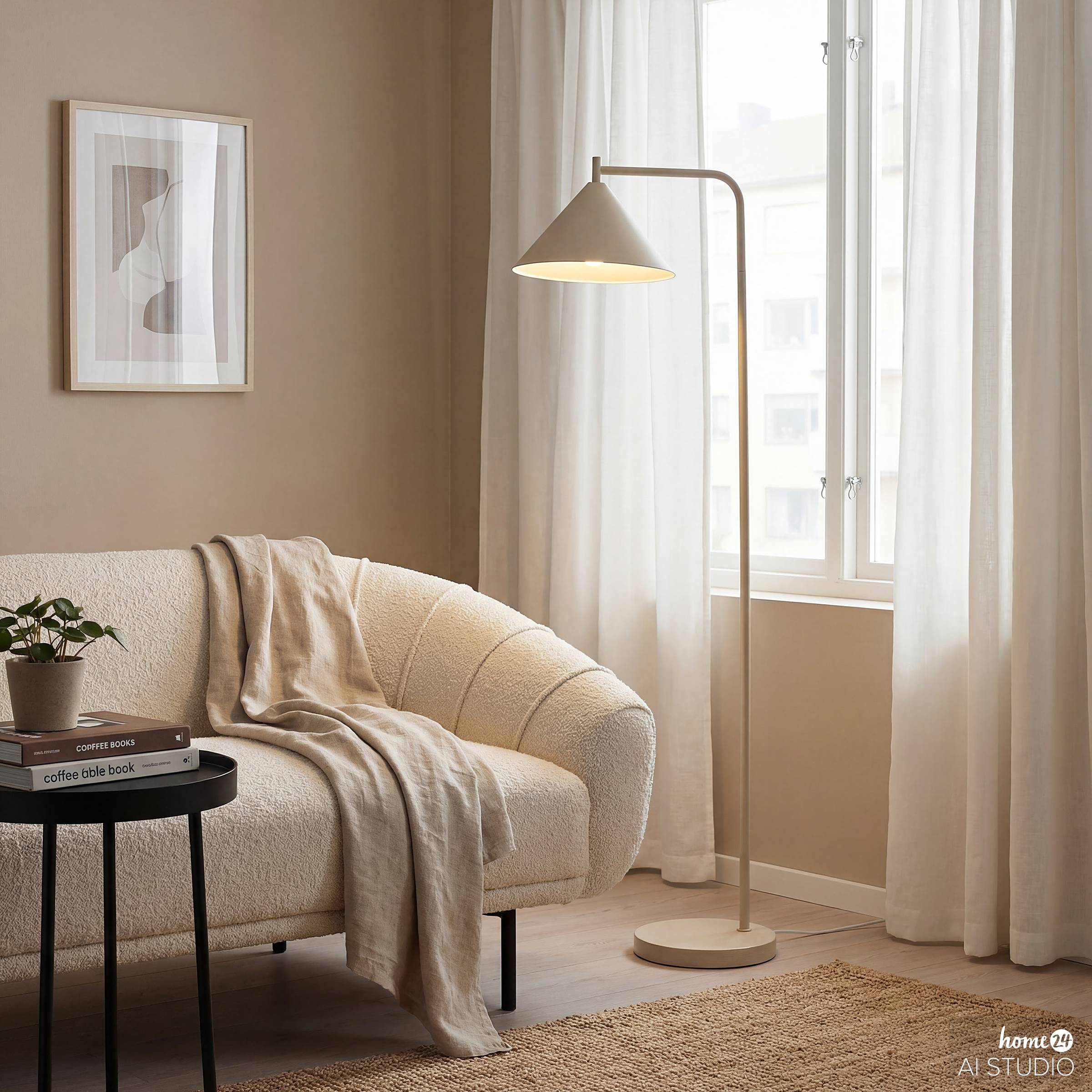 Qiora floor lamp 1-light iron