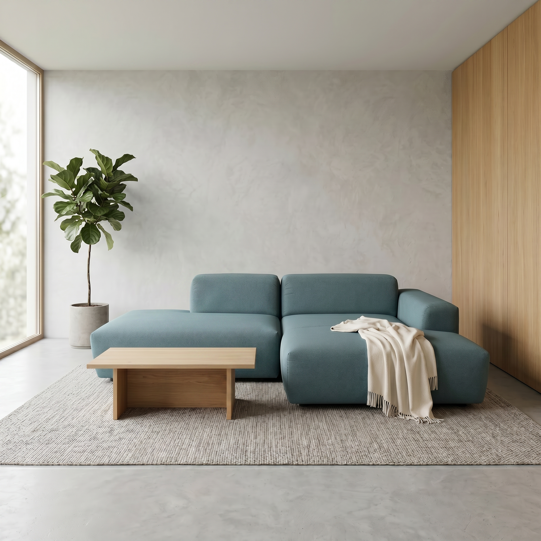 Pyllow Ecksofa Récamiere Rechts Feingewebe Taubenblau