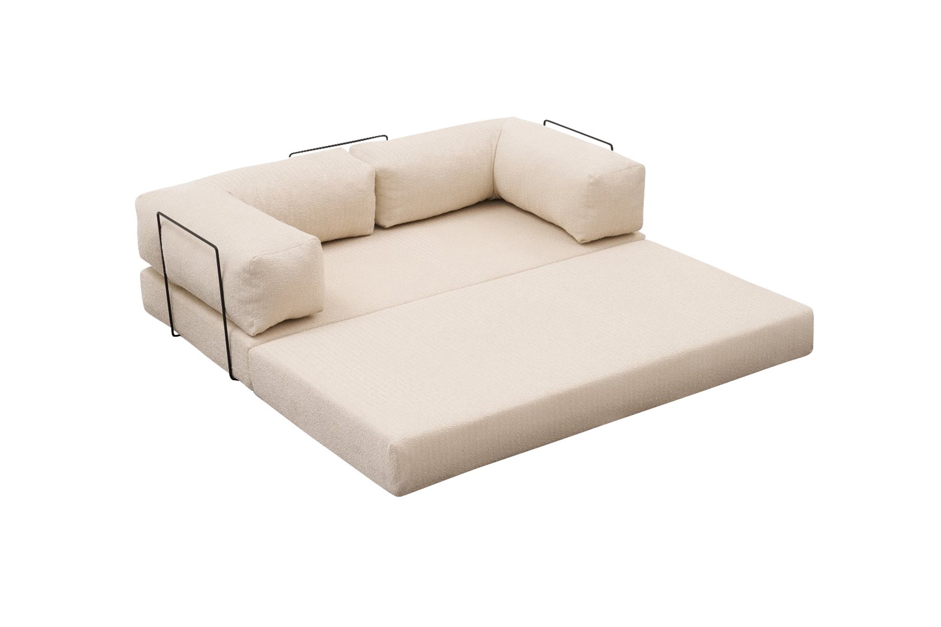 Comfort Schlafsofa 2-Sitzer Creme