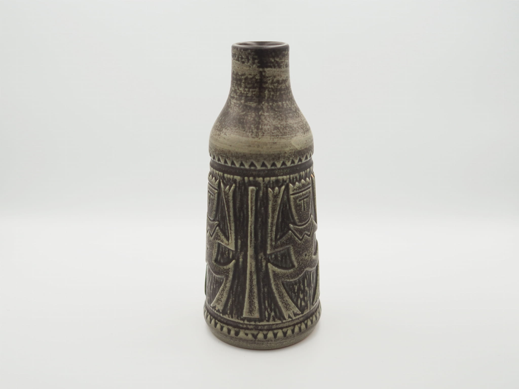 Vase Keramik Grün 1960er Jahre