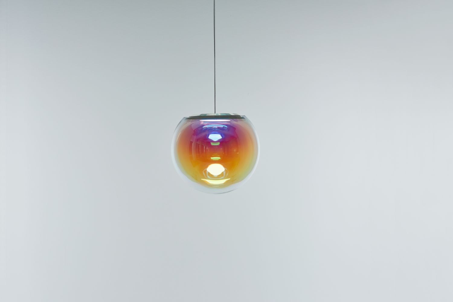 Iris Globe Pendelleuchte Glas Mehrfarbig