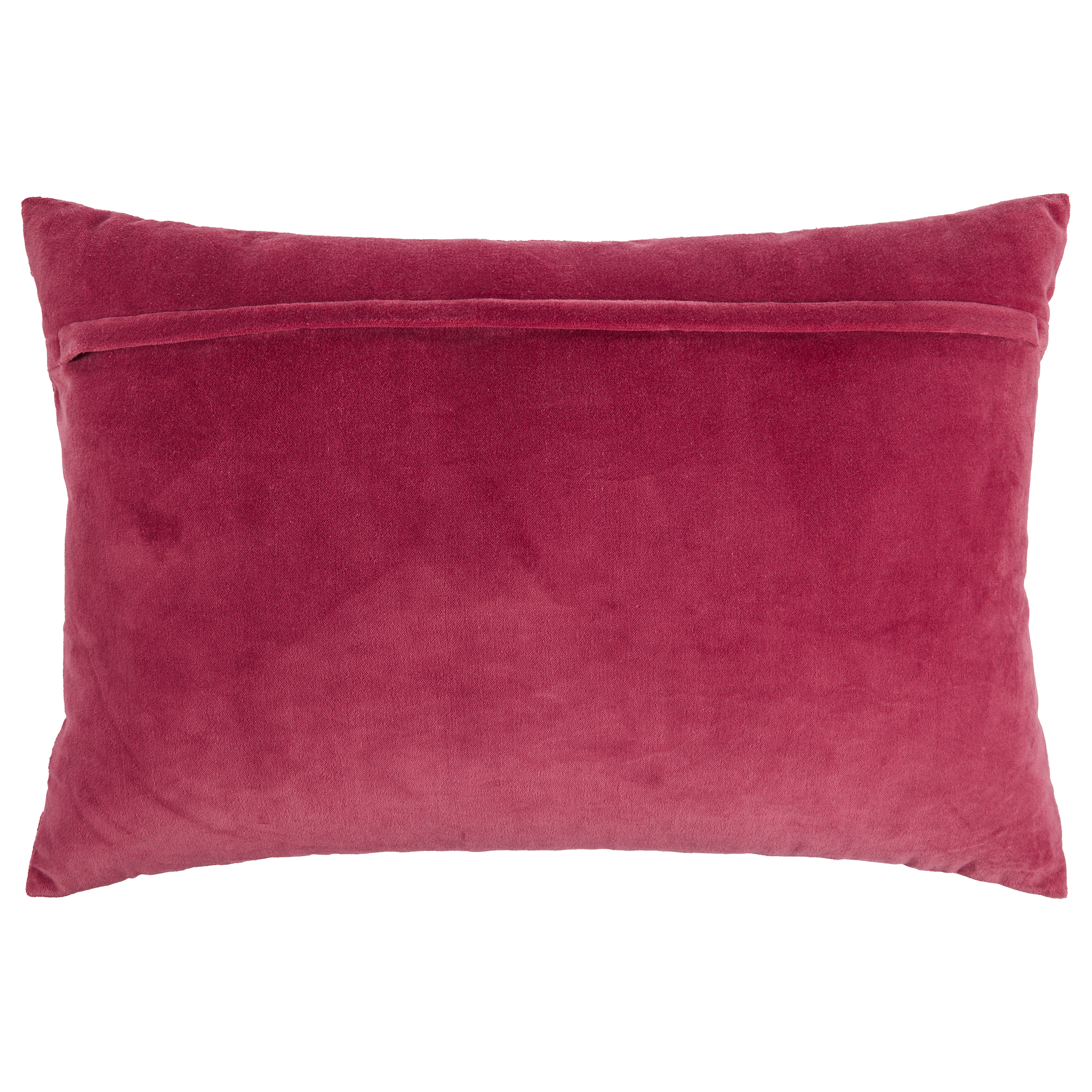 CHECKER VELVET Kissen Baumwolle Hellrosa