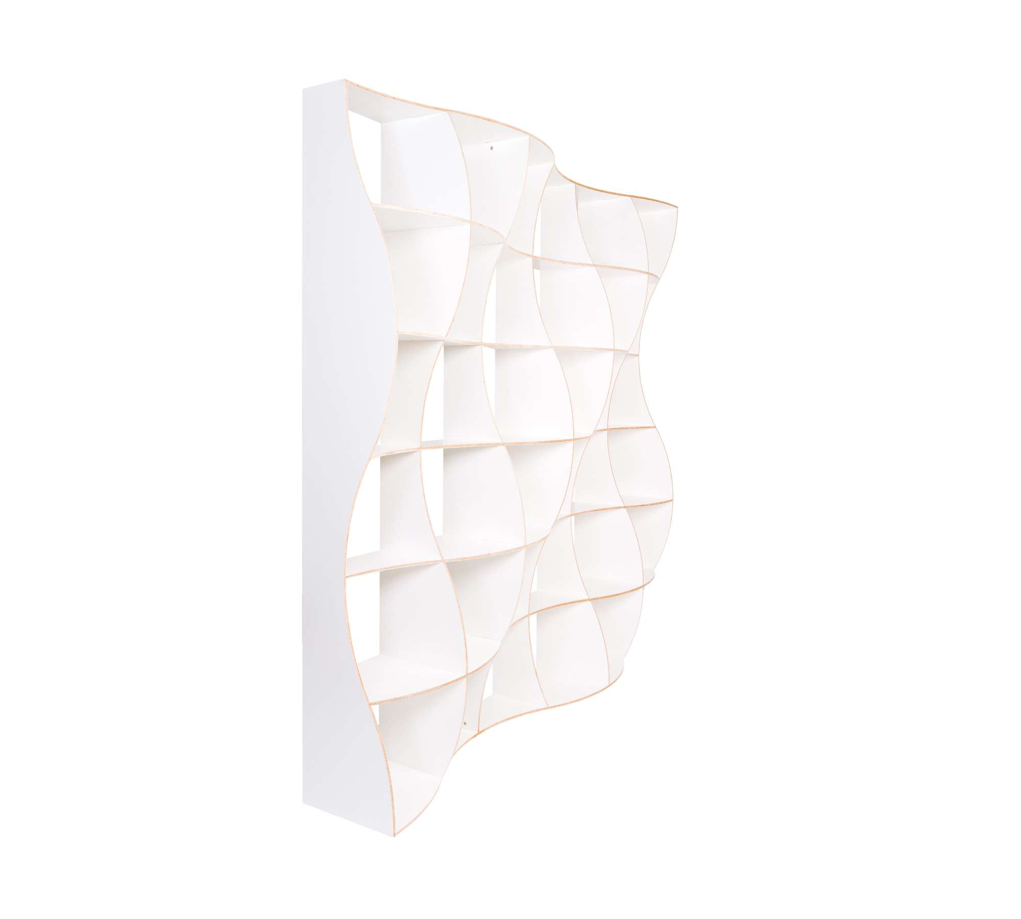 DUNE Bücherregal Holz Weiß