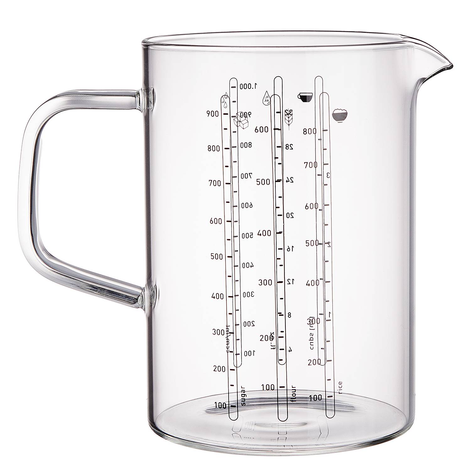 RECIPE Measuring cup Glass Transparent