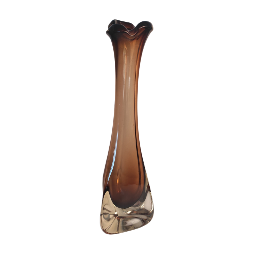 Vintage vase glass brown