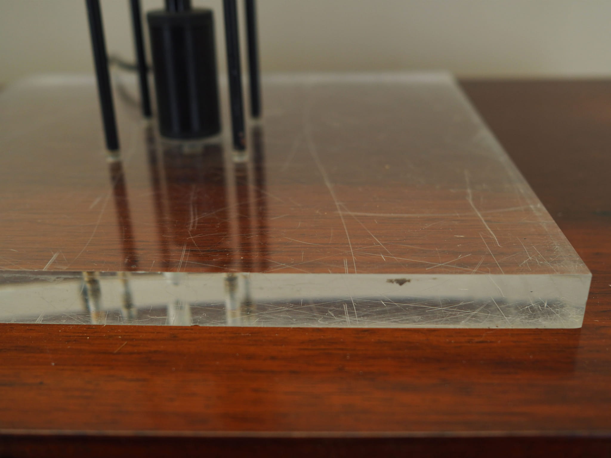 Table lamp Plastic Metal White 1970s