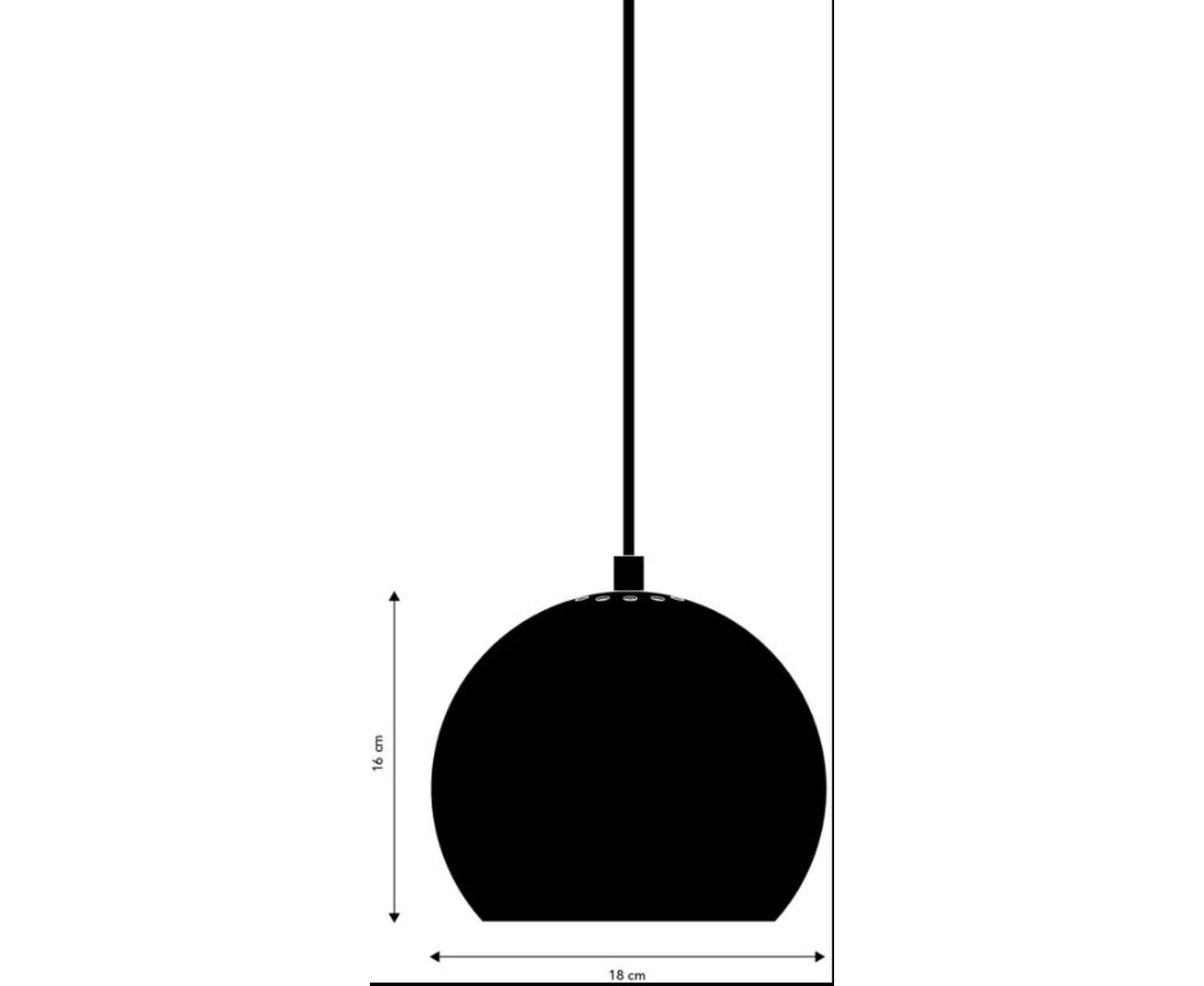 Pendant Light Ball Ø18 Glossy Light Grey