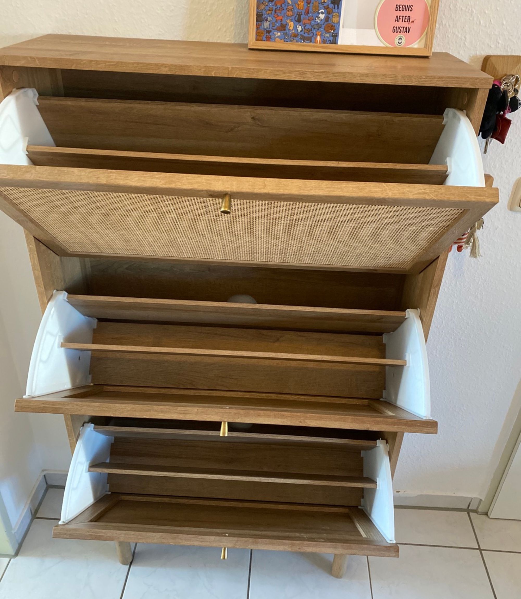 Schuhschrank Holz Braun