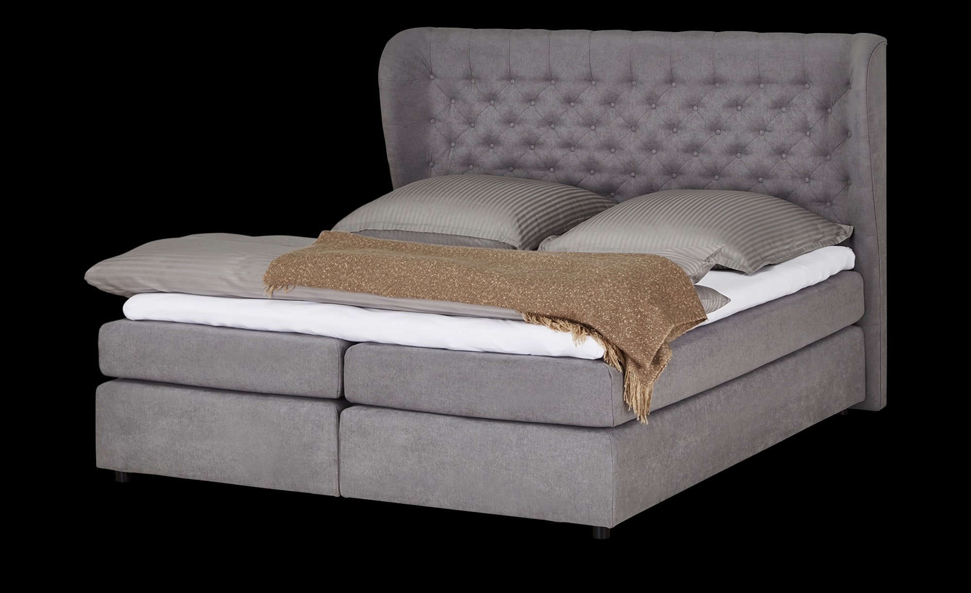 Versal 180 Boxspringbett Silber