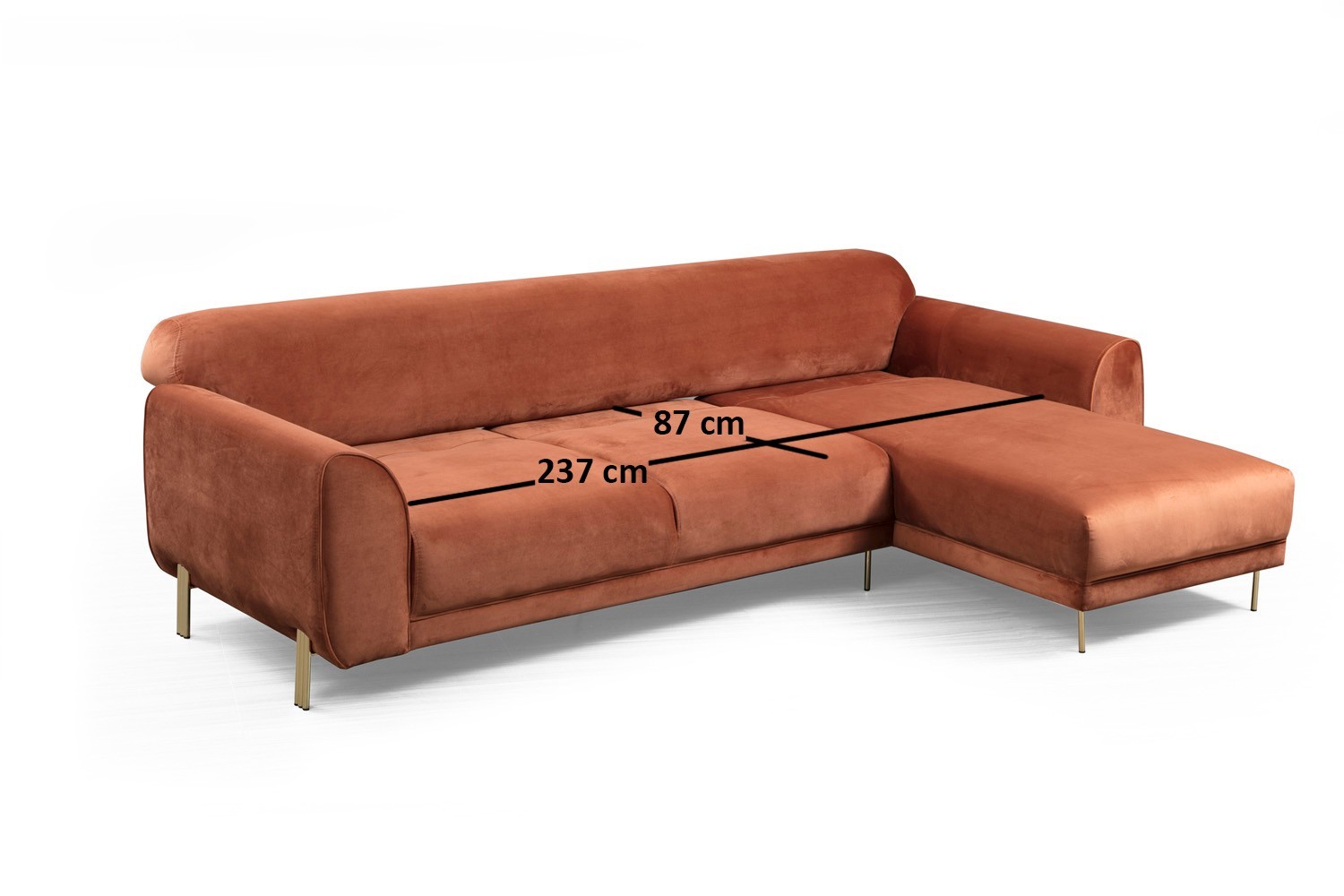 Image Ecksofa Rechts Braun