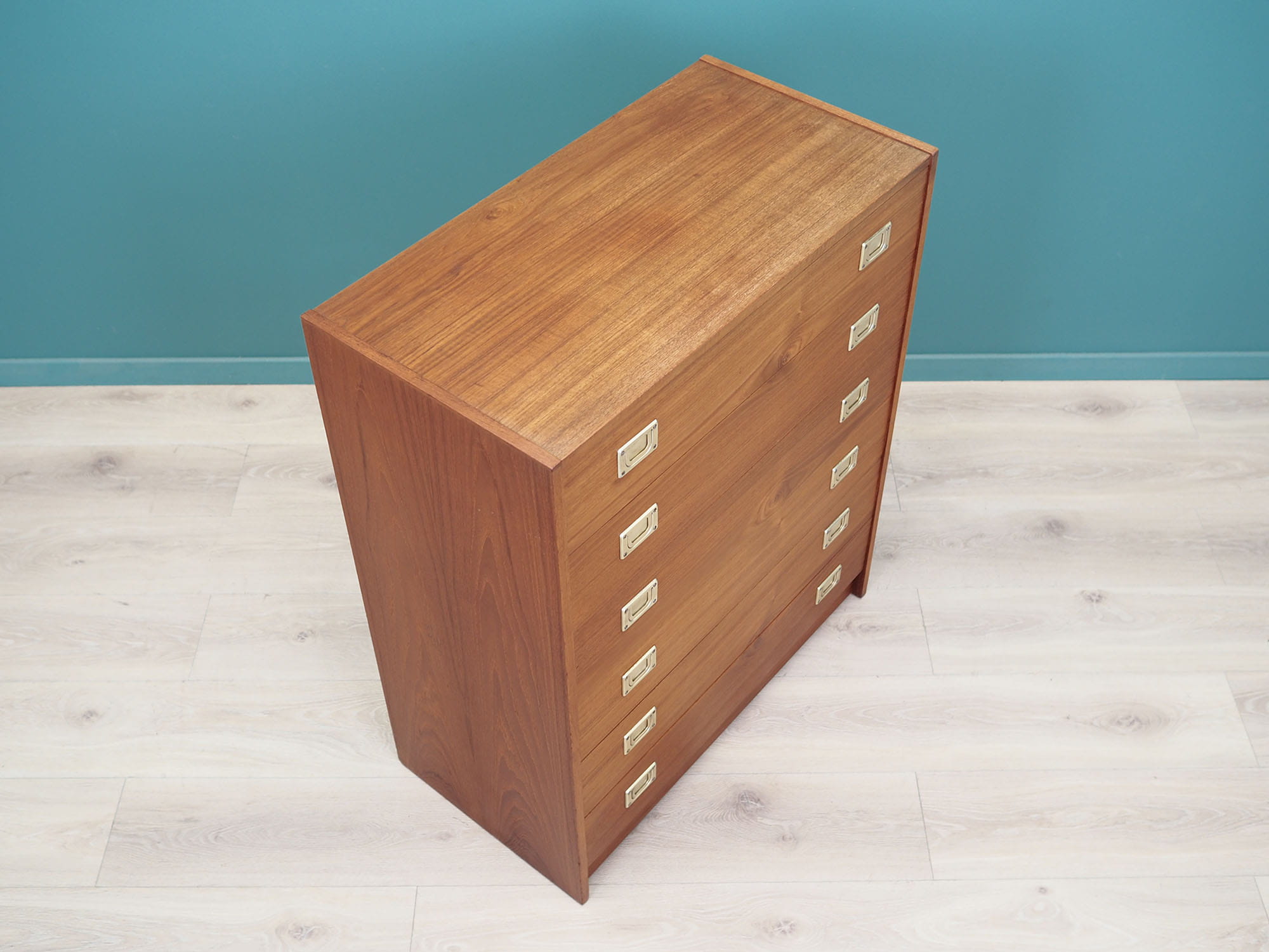 Vintage chest of drawers cherry wood brown 1970s
