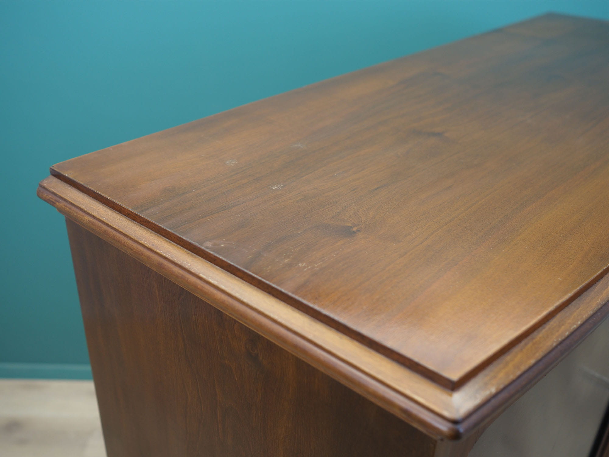 Vintage cabinet walnut wood brown 1960s