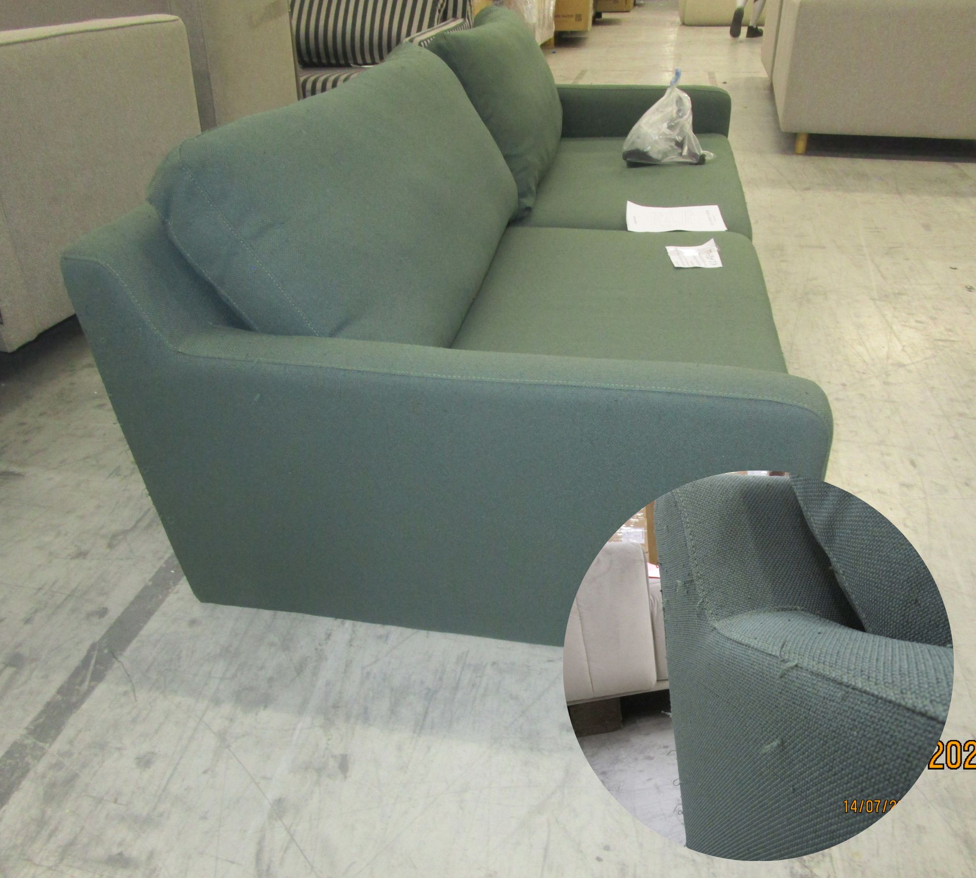 Astha Sofa 3-Sitzer Cura Dark Green