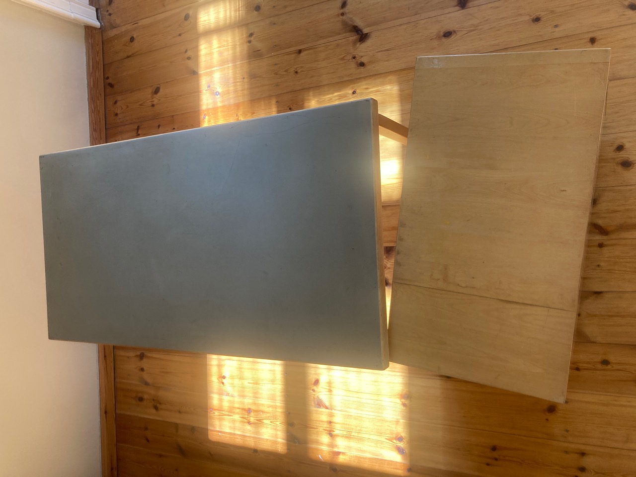 Vintage Alvar Aalto L-leg Schreibtisch & Rollcontainer Natur