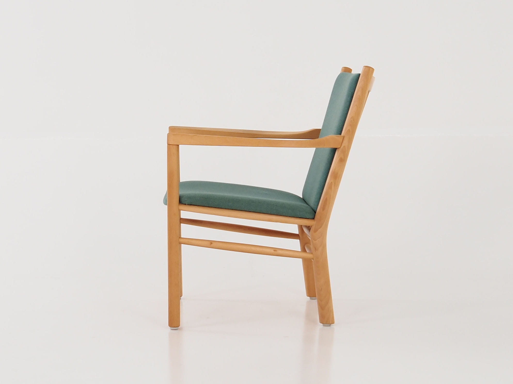Vintage chair Beech wood Green 1970s