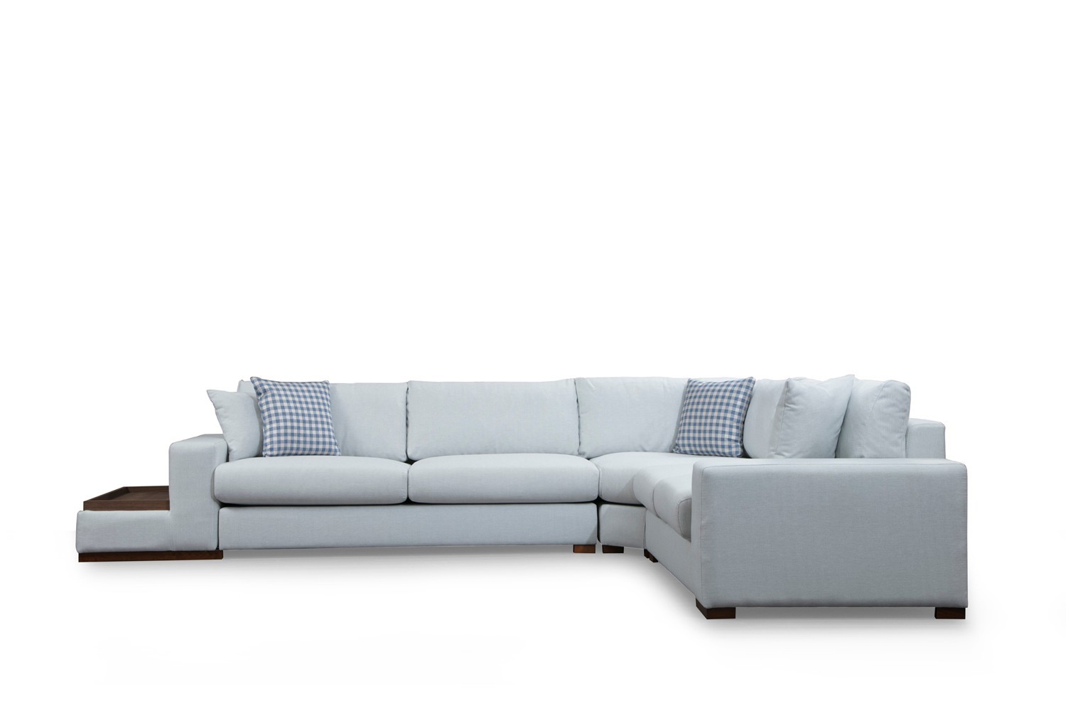 Ecksofa Textil Weiß