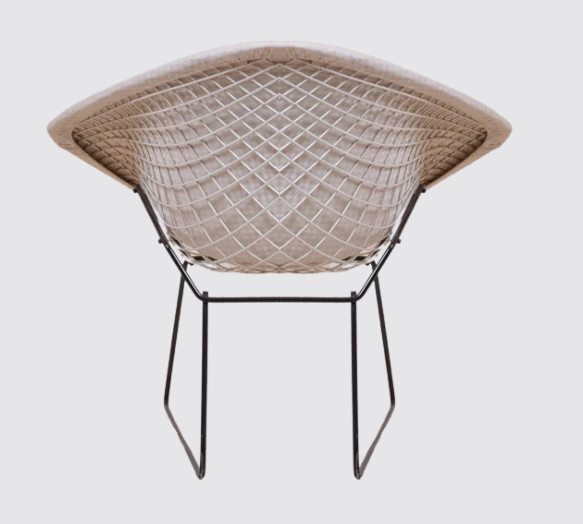 Bertoia Diamond Chair Schwarz & Creme