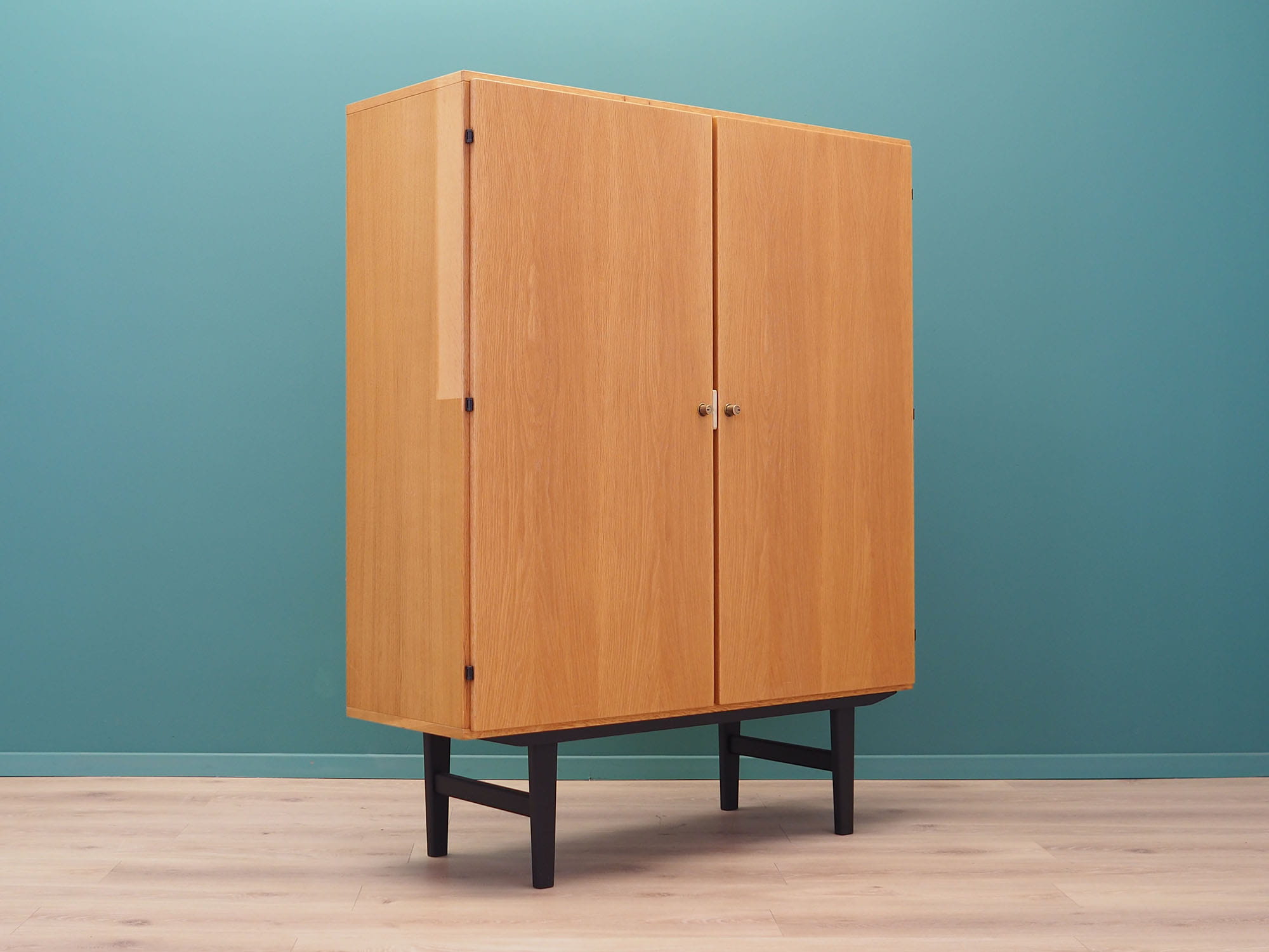 Vintage wardrobe ash wood brown 1970s