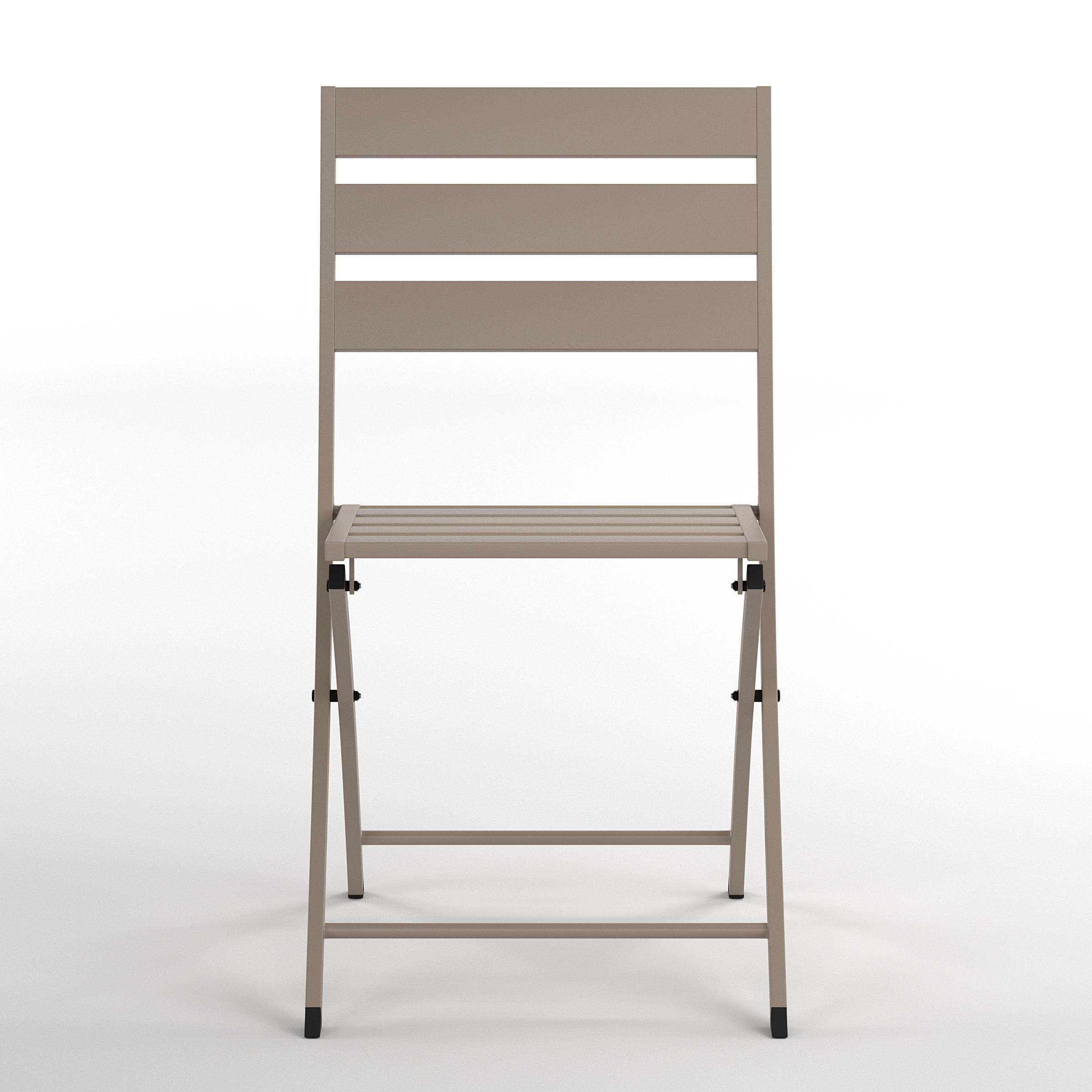 Klappstuhl Kovo 2er Set Stahl Taupe