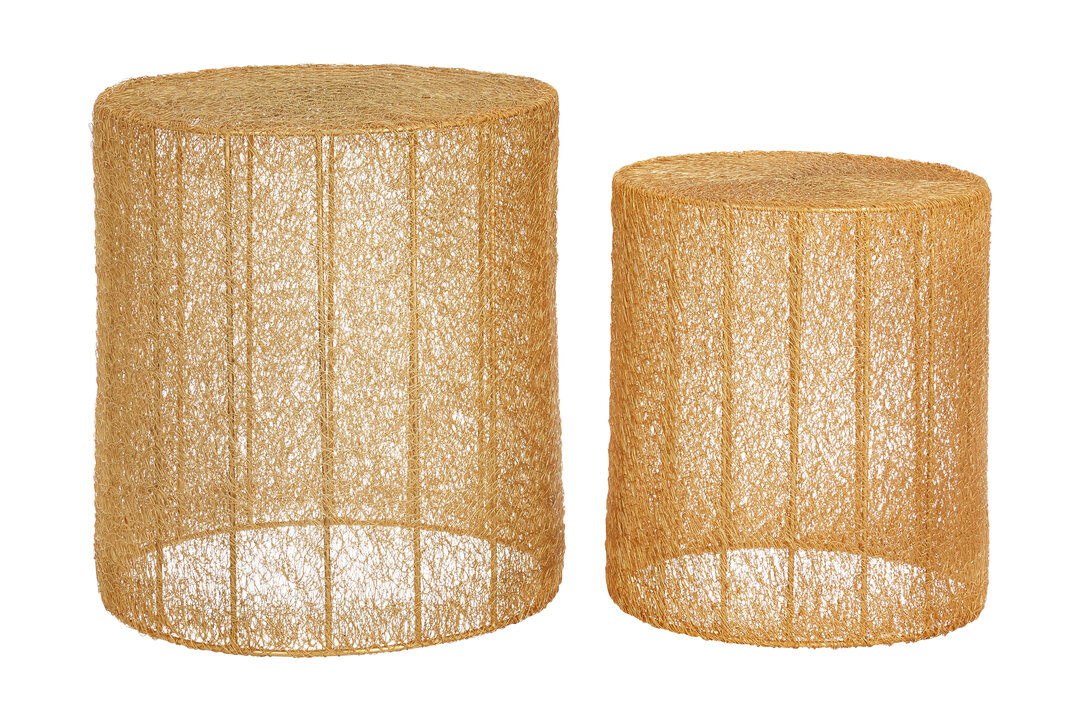 2x Templar Side Table Iron Gold