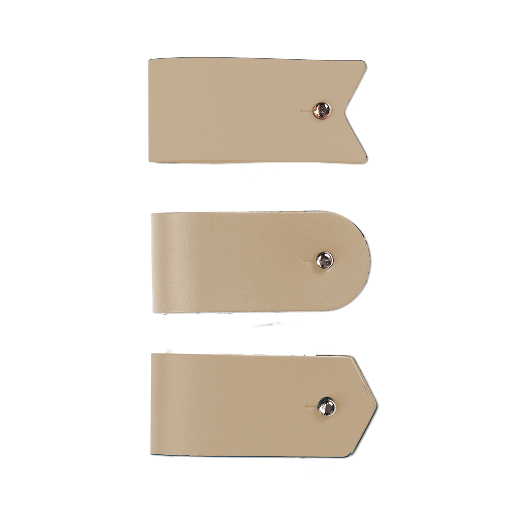 3x Flow organizer per cavi 100% pelle riciclata zenzero