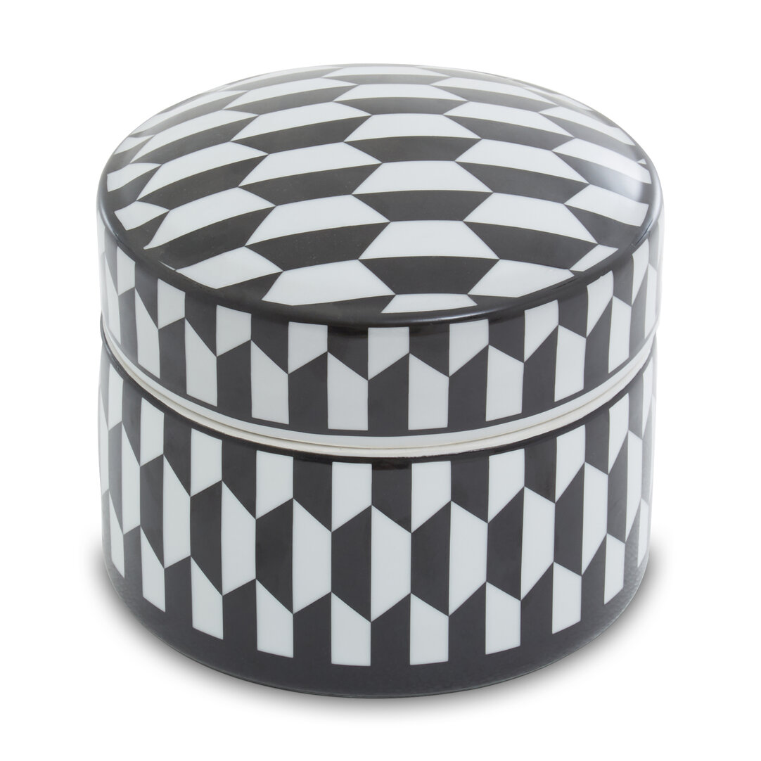 Marlo Big Geometric Printed Ceramic Jewelry Box