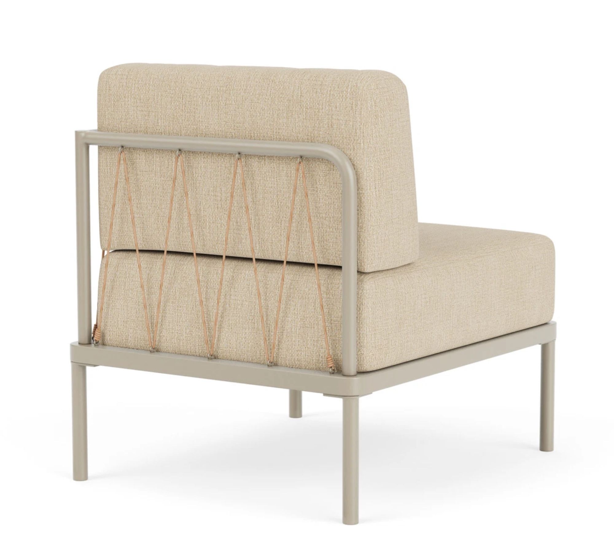 Hadley Outdoor 1-Seater Module Right Marzipan